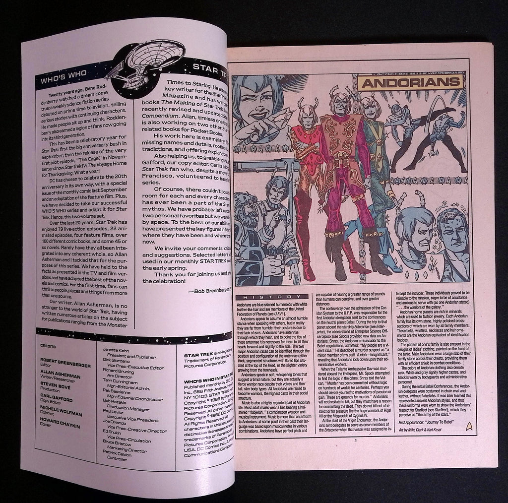 Who's Who in Star Trek # 1 1987 NM-