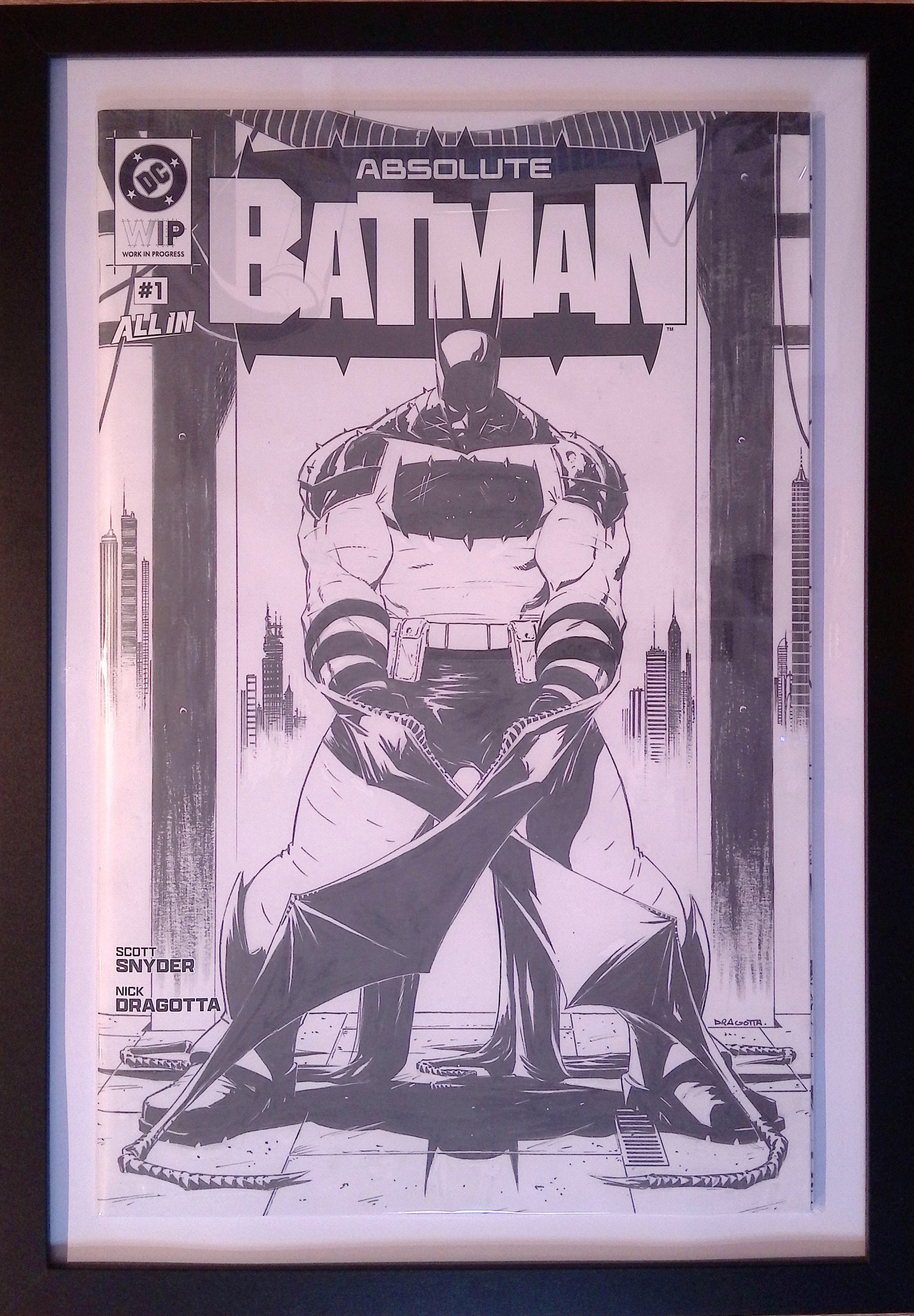The DC W.I.P. Absolute Batman # 1 11 X 17 Framed 2025 NM