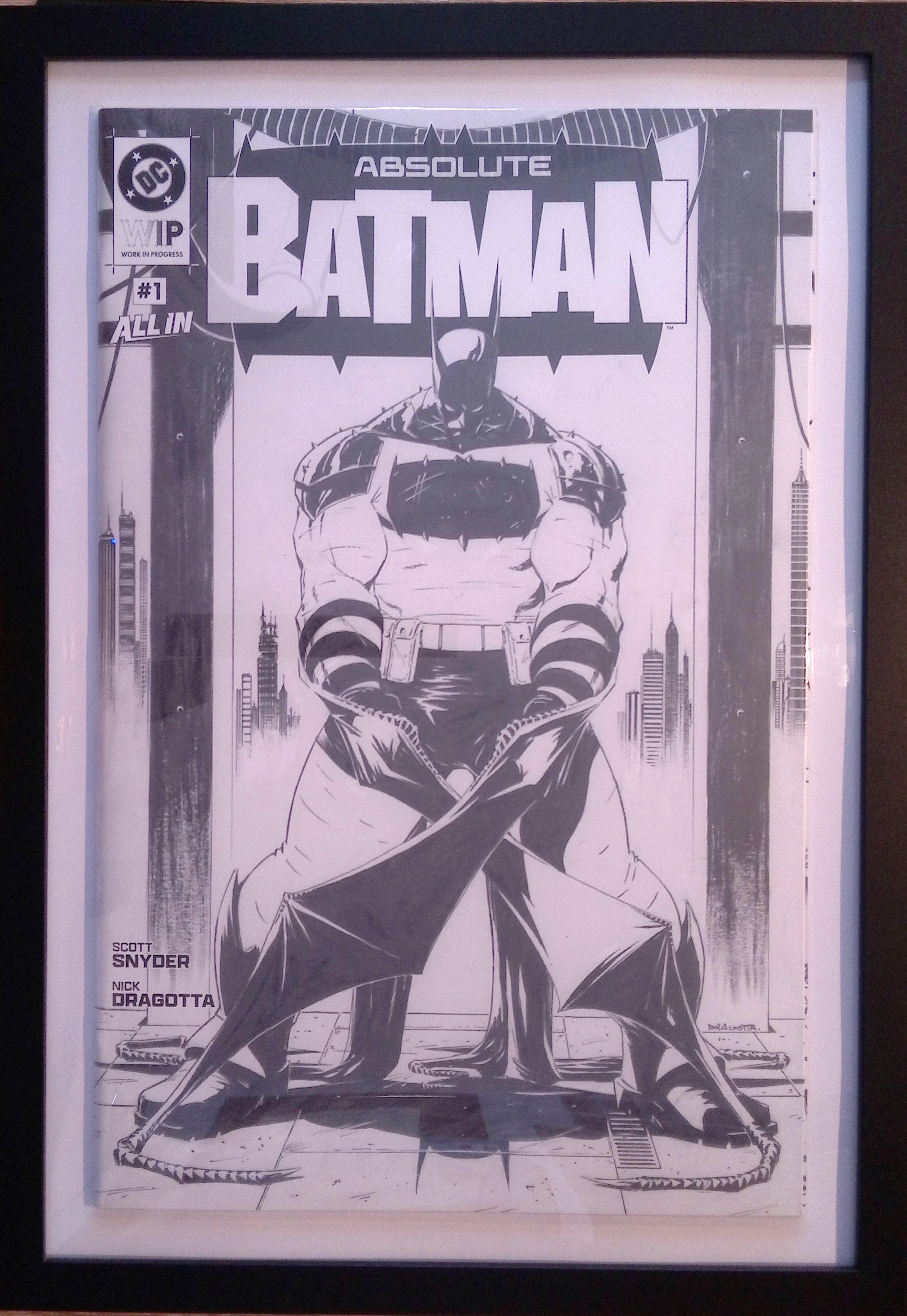 The DC W.I.P. Absolute Batman # 1 11 X 17 Framed 2025 NM