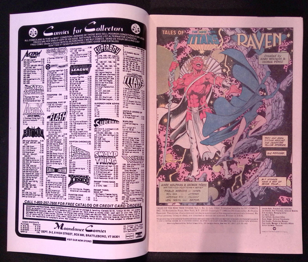 Tales of the New Teen Titans # 2 1982 VF/NM
