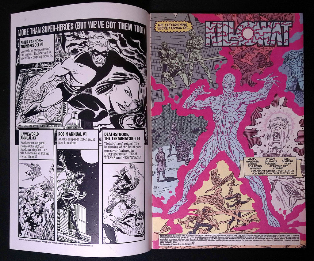 Team Titans # 1 Killowat Variant 1992 VF+