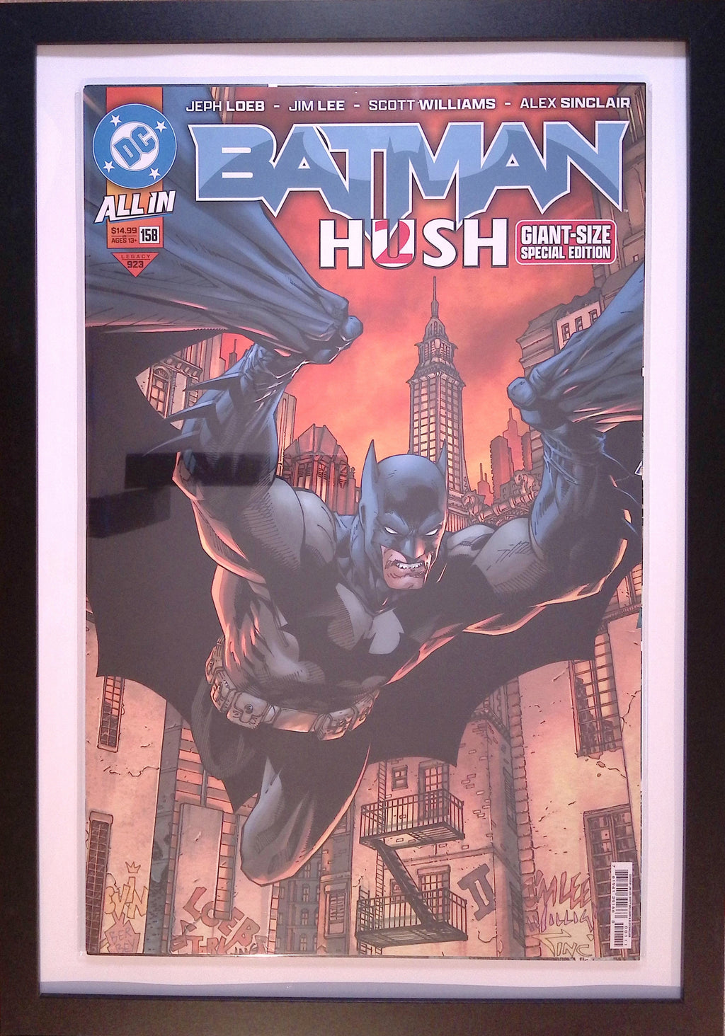 Batman # 158 Cover A First Printing 11 X 17 Format Framed 2025 NM