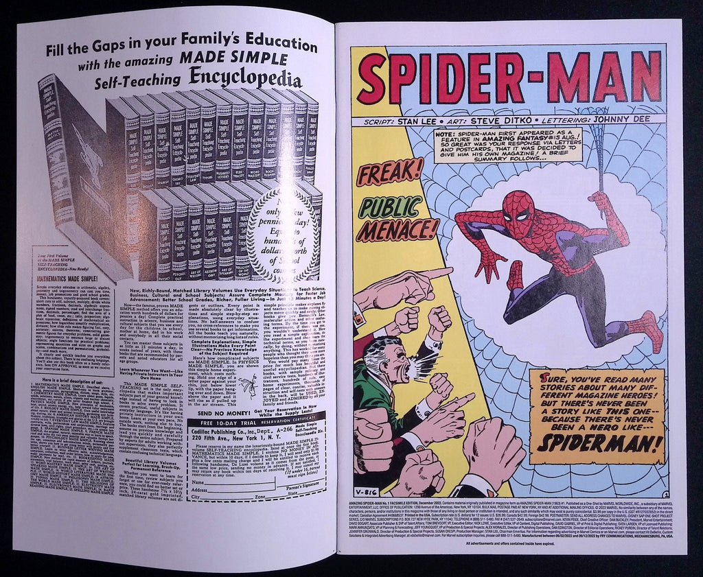 The Amazing Spider-Man #1 Facsimile Edition 2022 NM