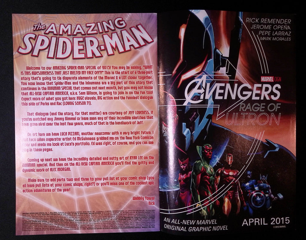 The Amazing Spider-Man Special # 1 2015 NM-
