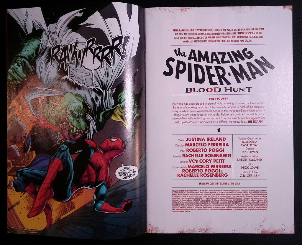 Amazing Spider-Man: Blood Hunt # 1 2024 NM-