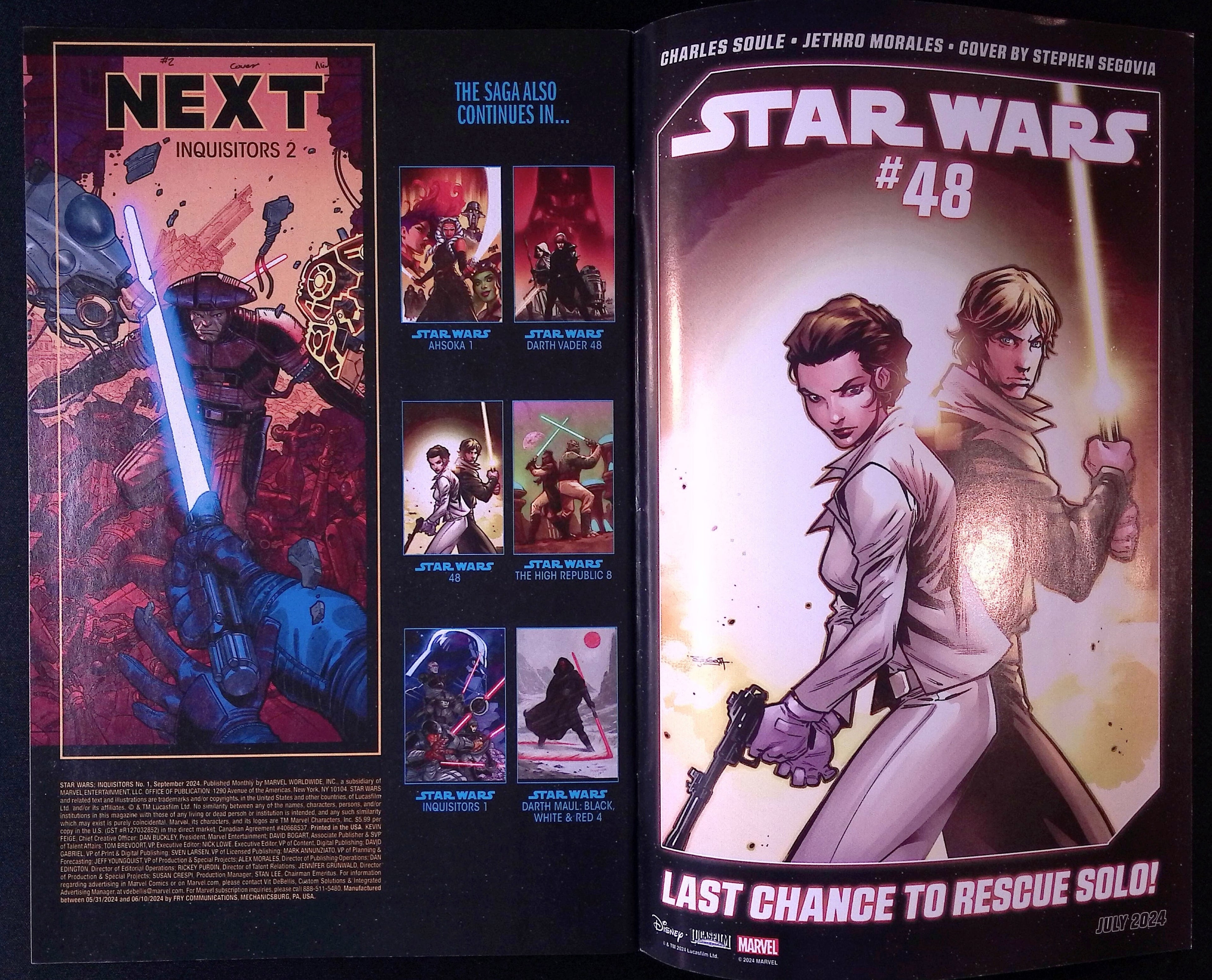 Star Wars: Inquisitors # 1 Simonson Variant 2024 NM-