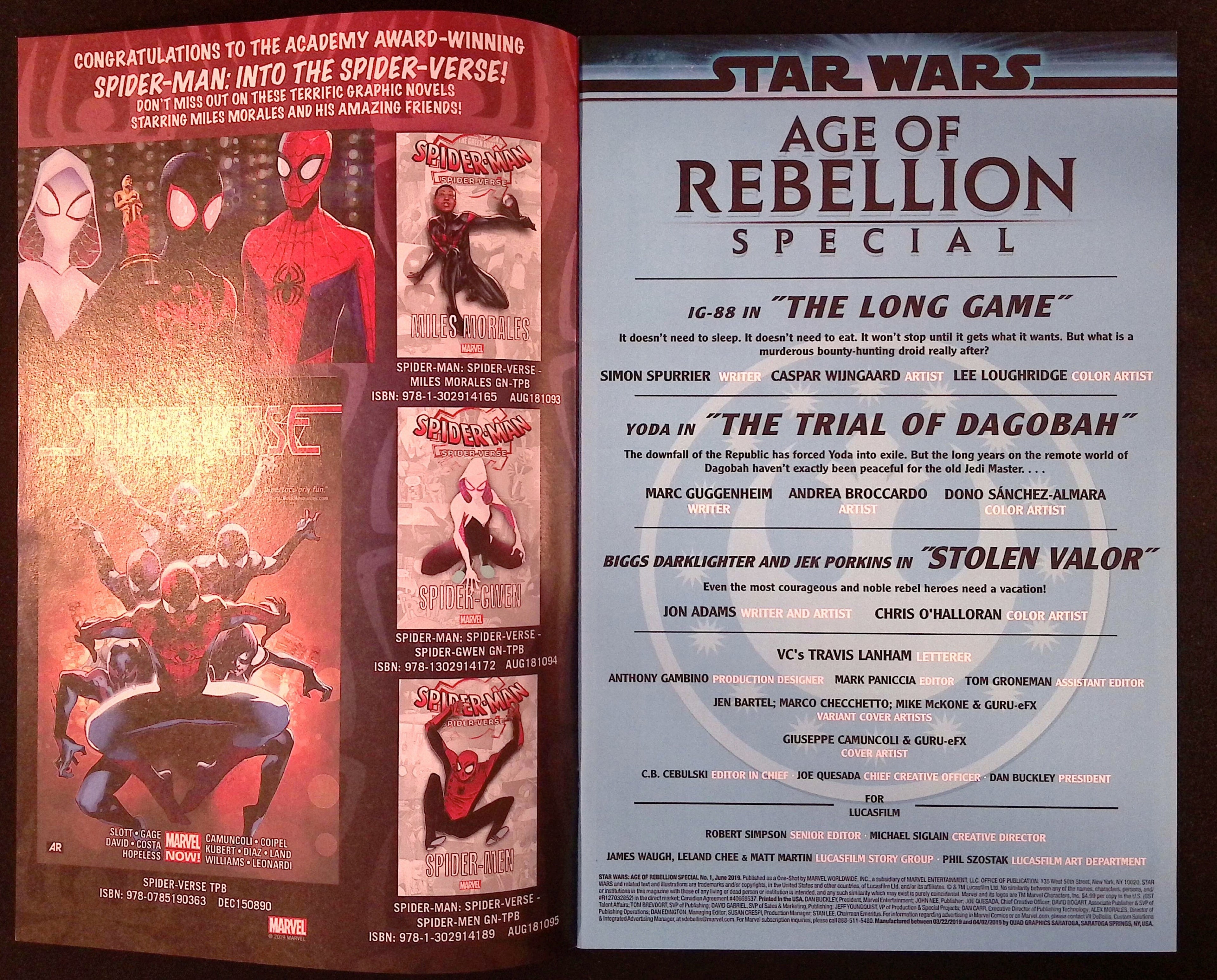 Star Wars: Age of Rebellion Special # 1 2019 NM-