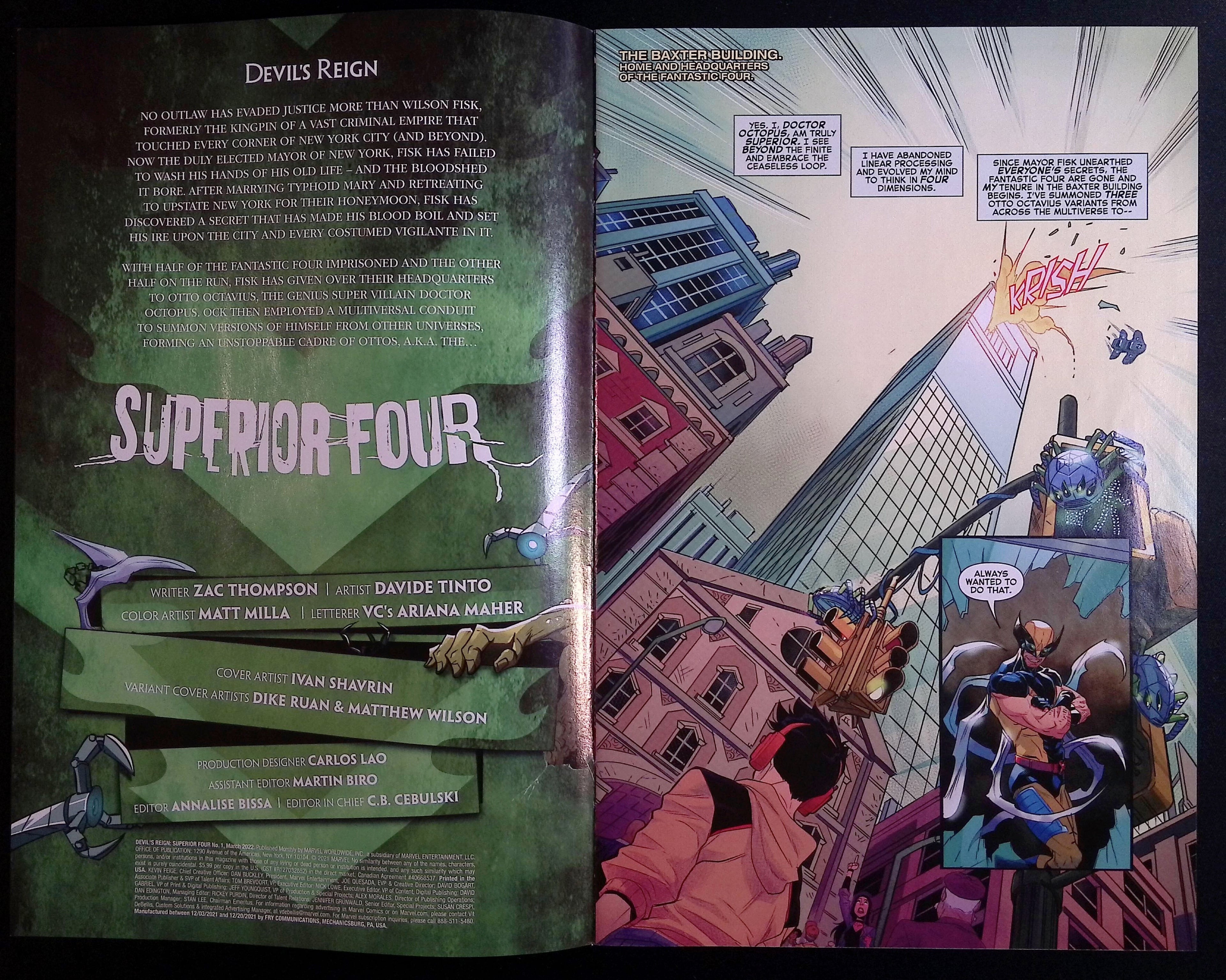 Devil’s Reign: Superior Four # 1 2022 NM-