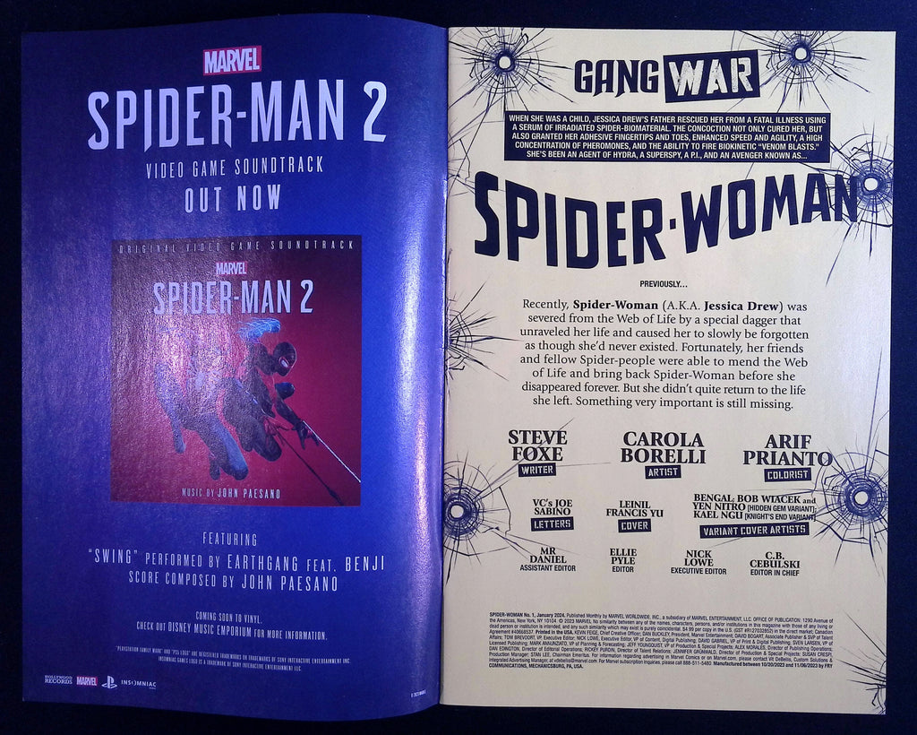 Spider-Woman # 1 2023 NM-