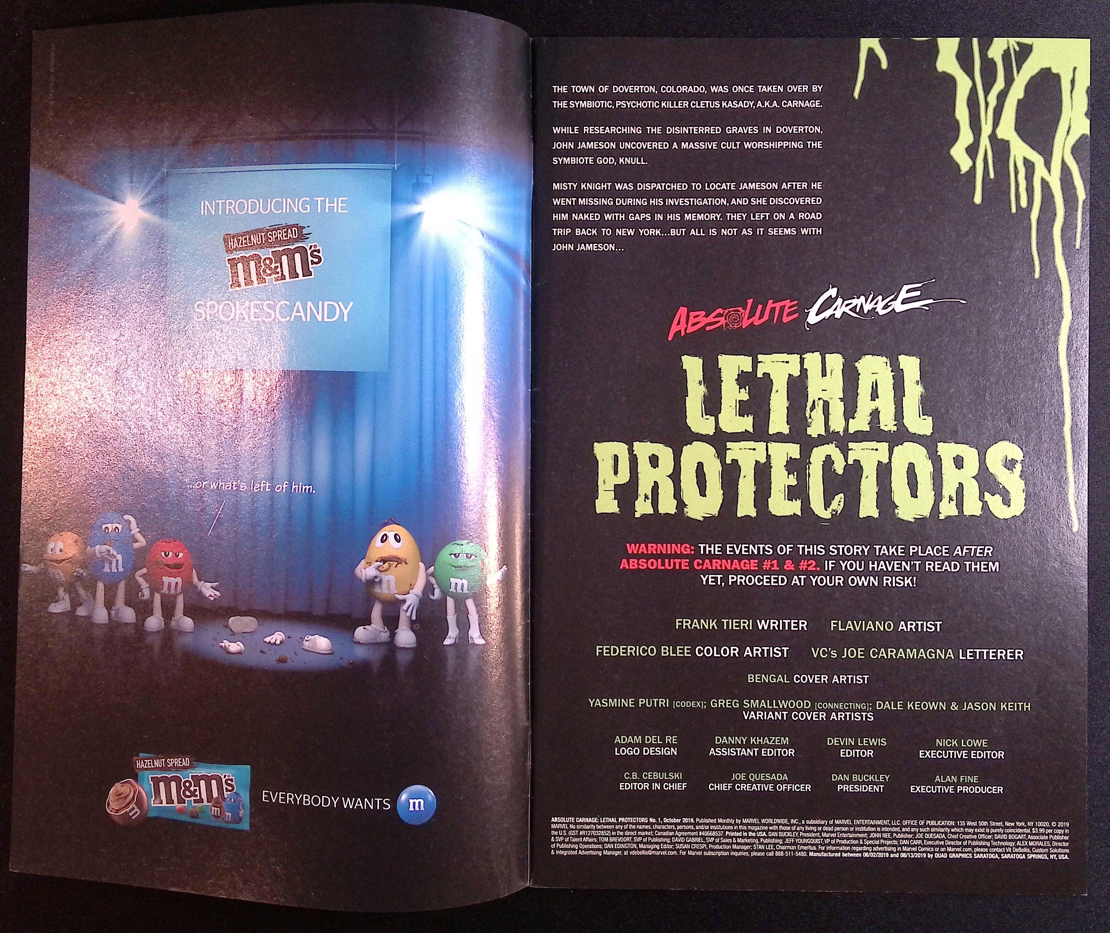 Absolute Carnage: Lethal Protectors # 1 2019 NM-