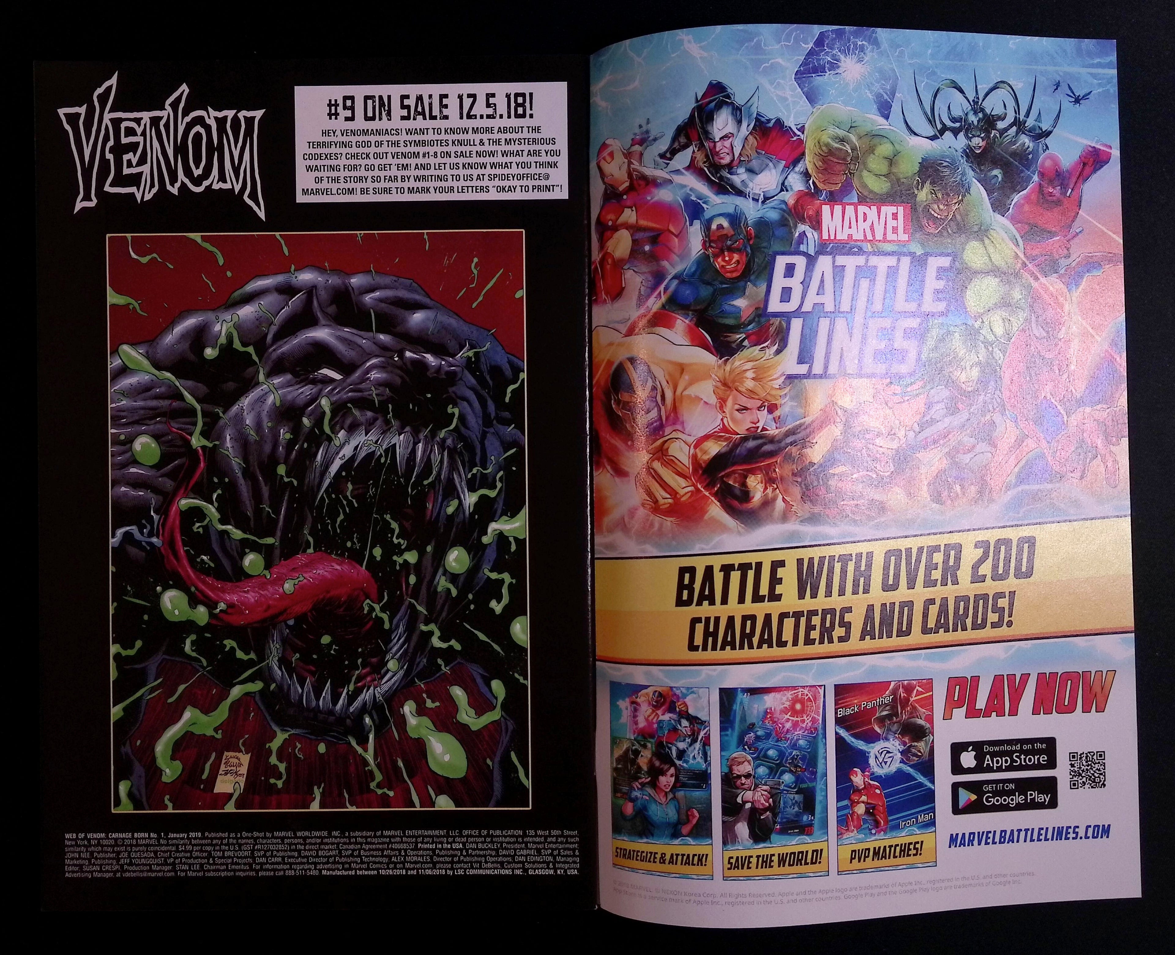 Web of Venom: Carnage Born # 1 2019 NM-