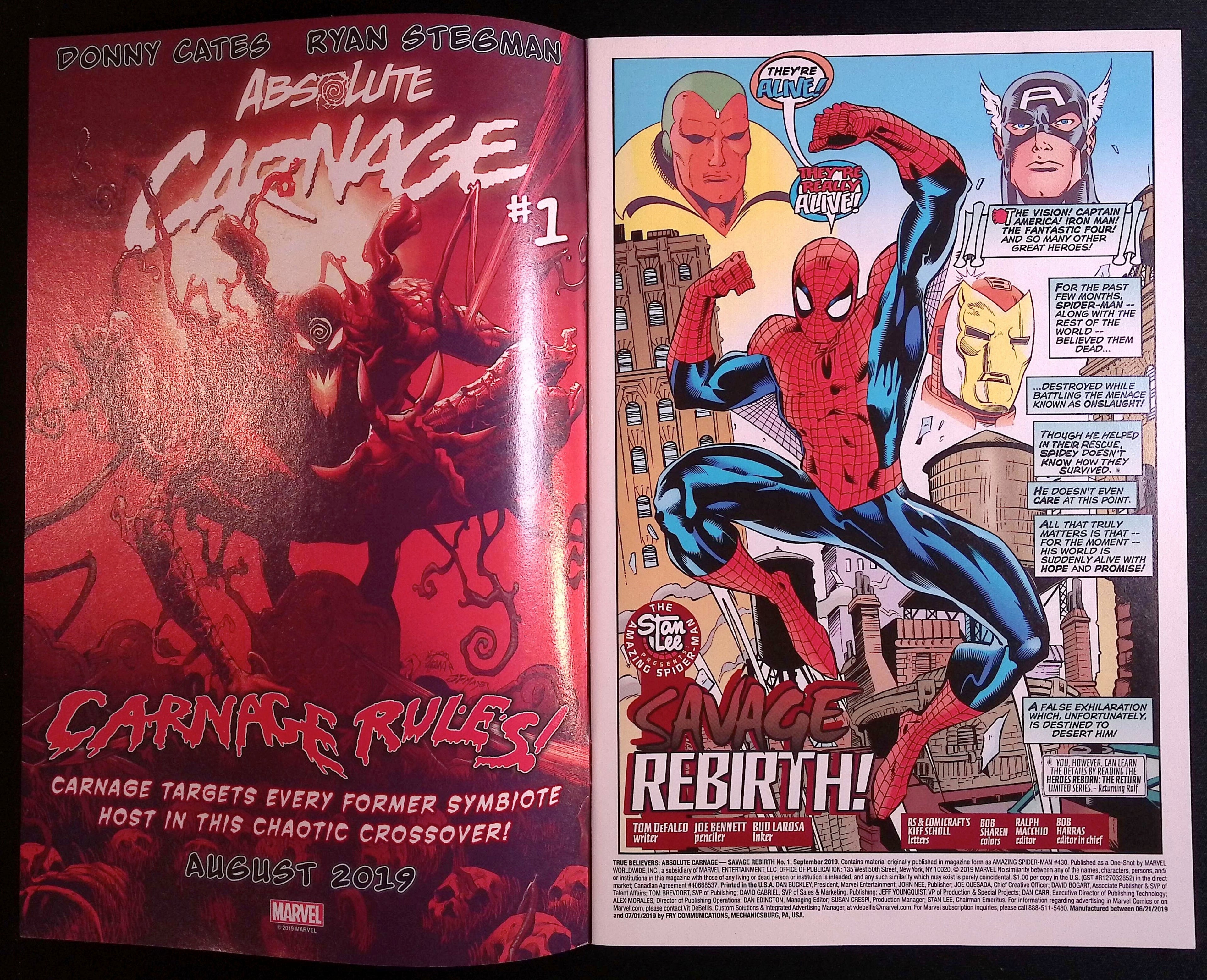 True Believers: Absolute Carnage # 1 2019 NM