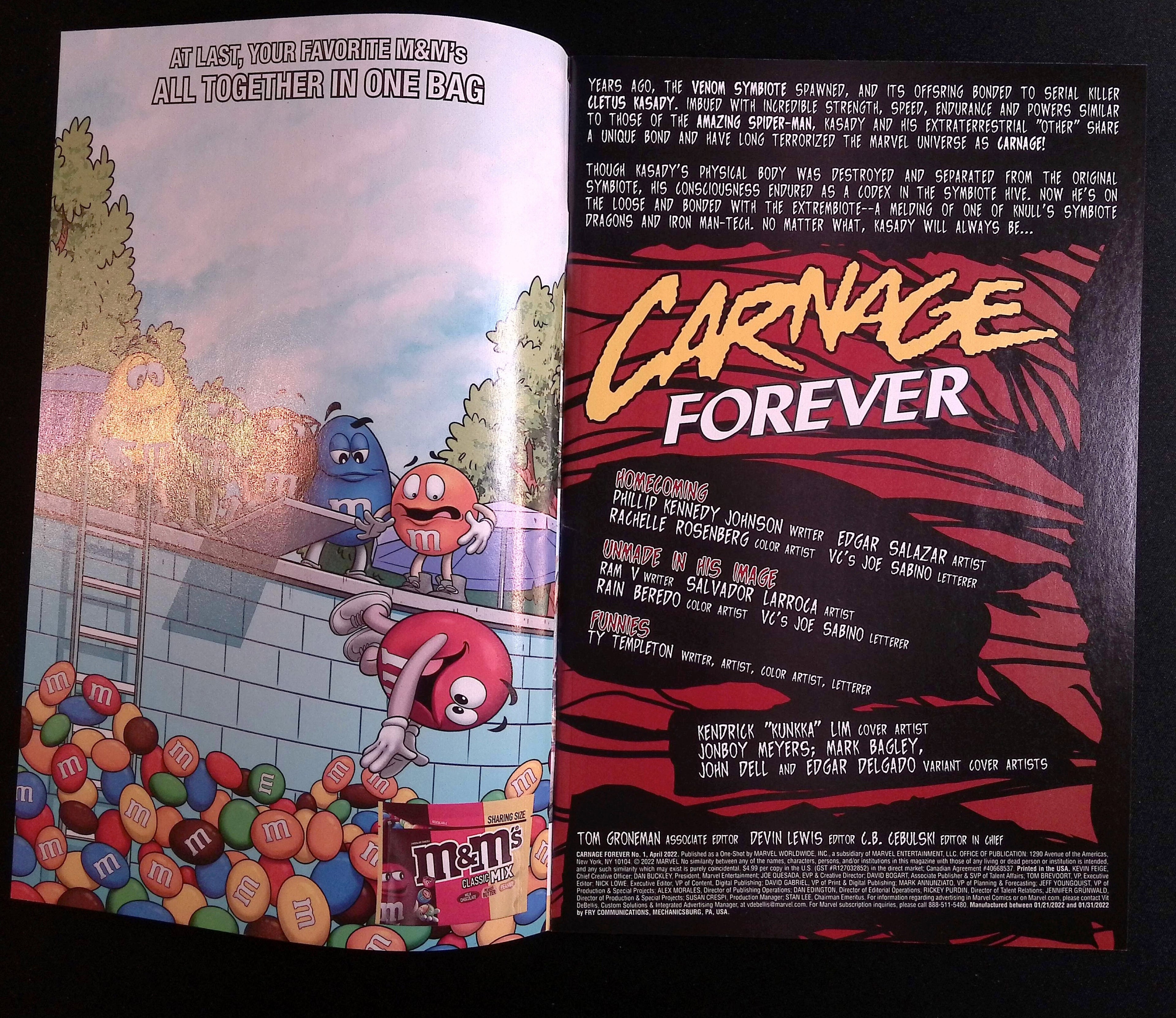 Carnage Forever # 1 2022 NM-