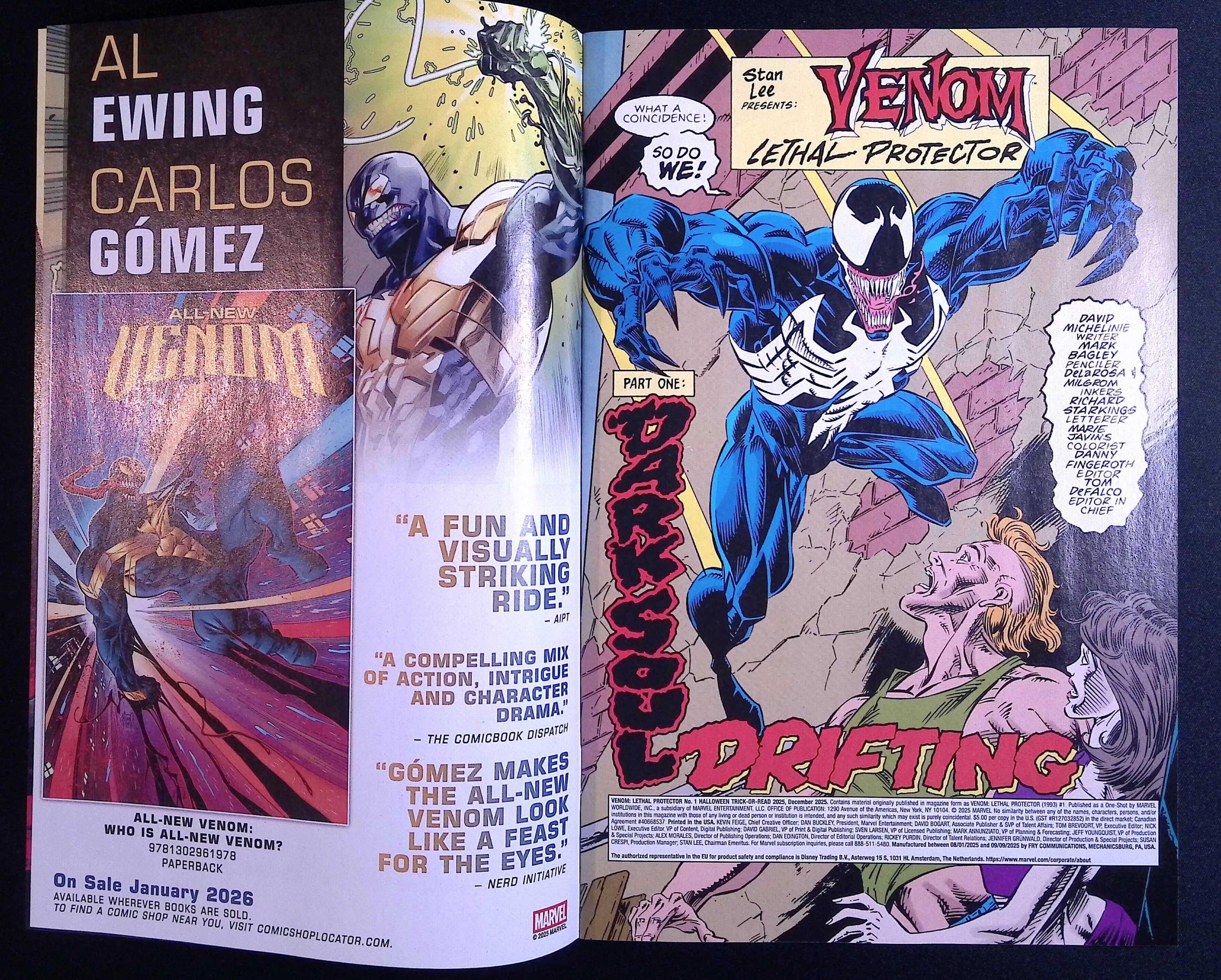 Venom: Lethal Protector #1 Halloween Trick-or-Read 2025 NM
