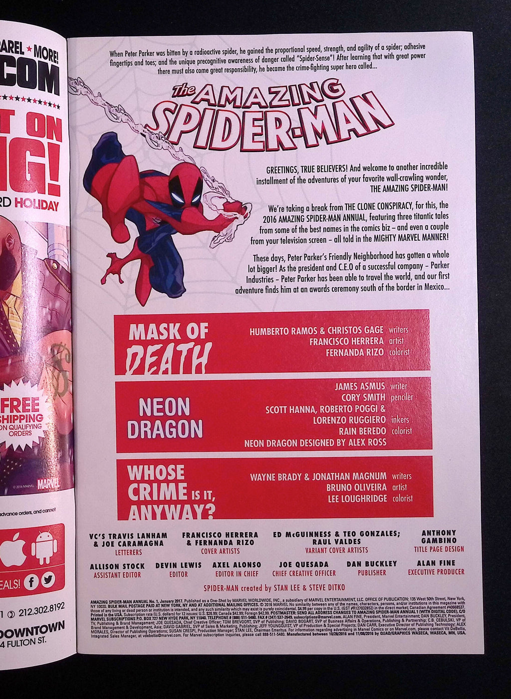 The Amazing Spider-Man Annual (Vol. 4) #1 2017 VF/NM
