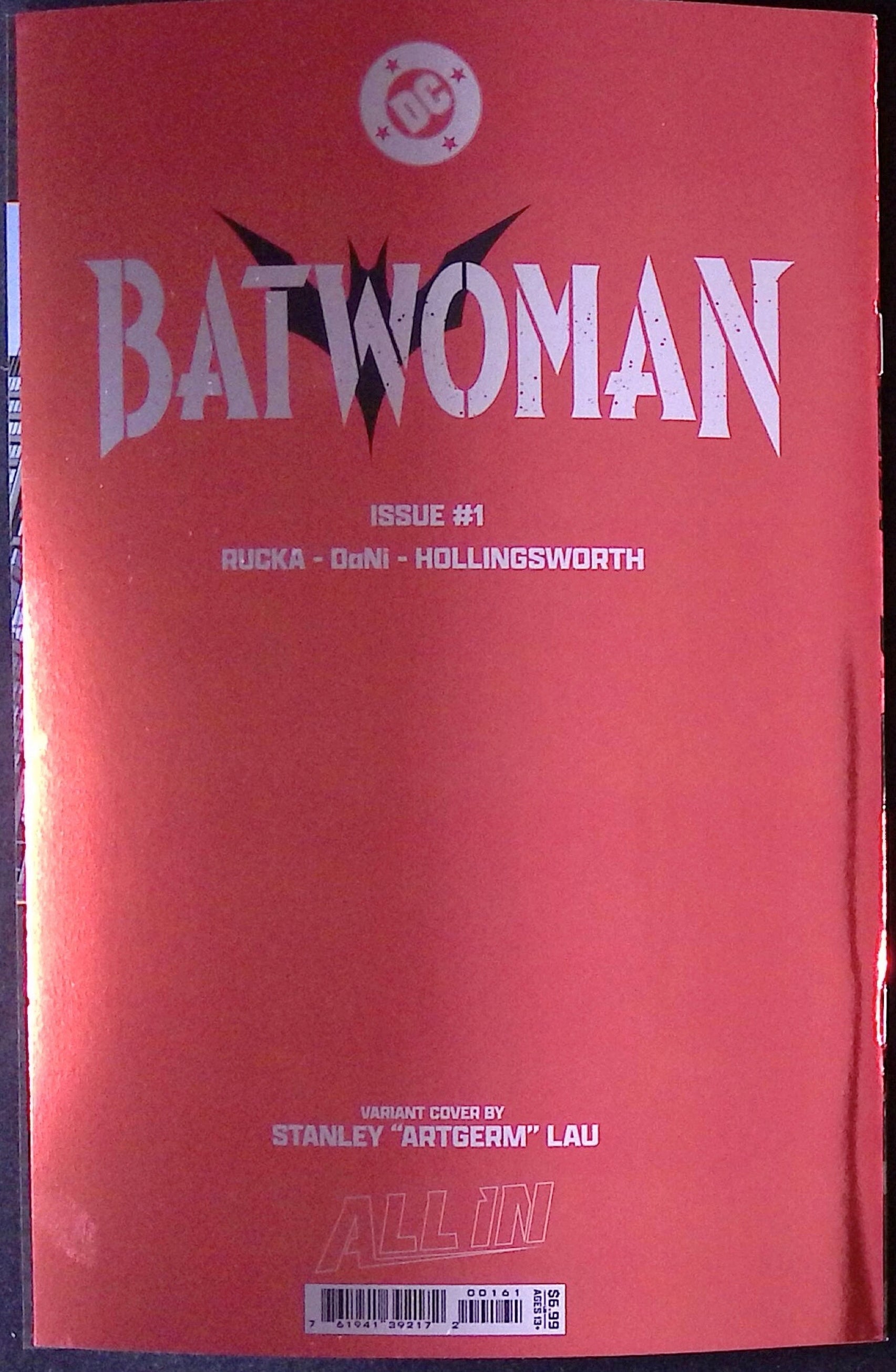 Batwoman # 1 Cover E Artgerm Foil Variant 2026 BN