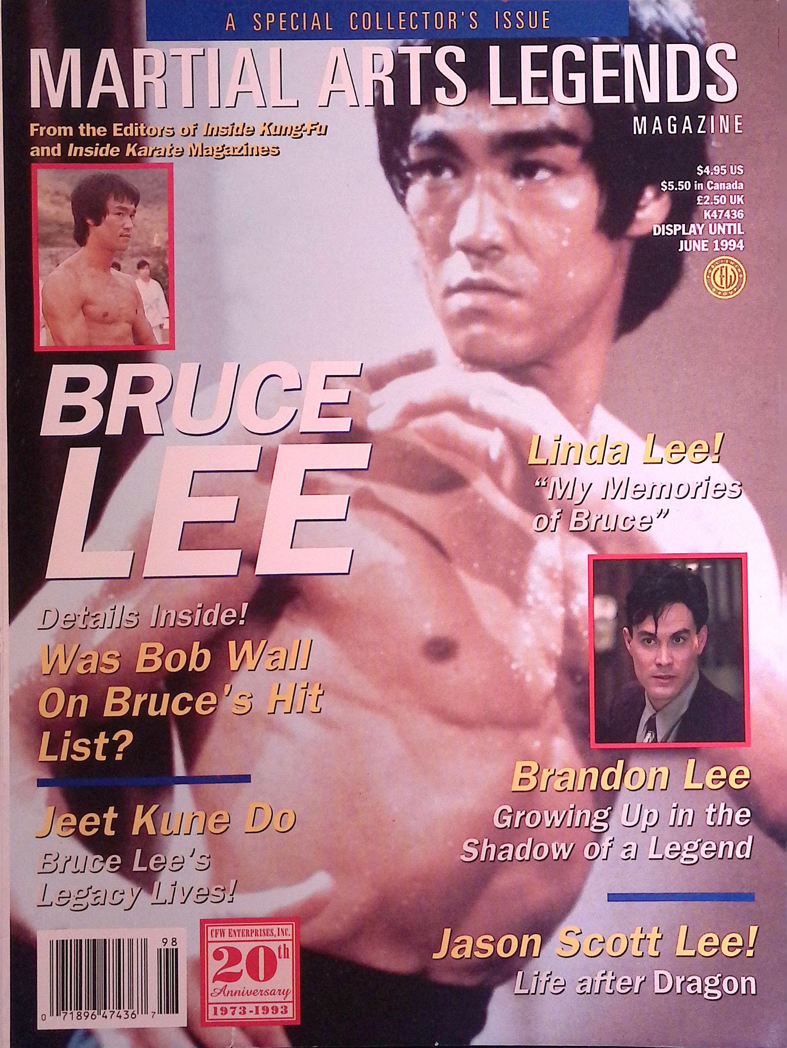 Martial Arts Legends June 1994 Bruce Lee NM-