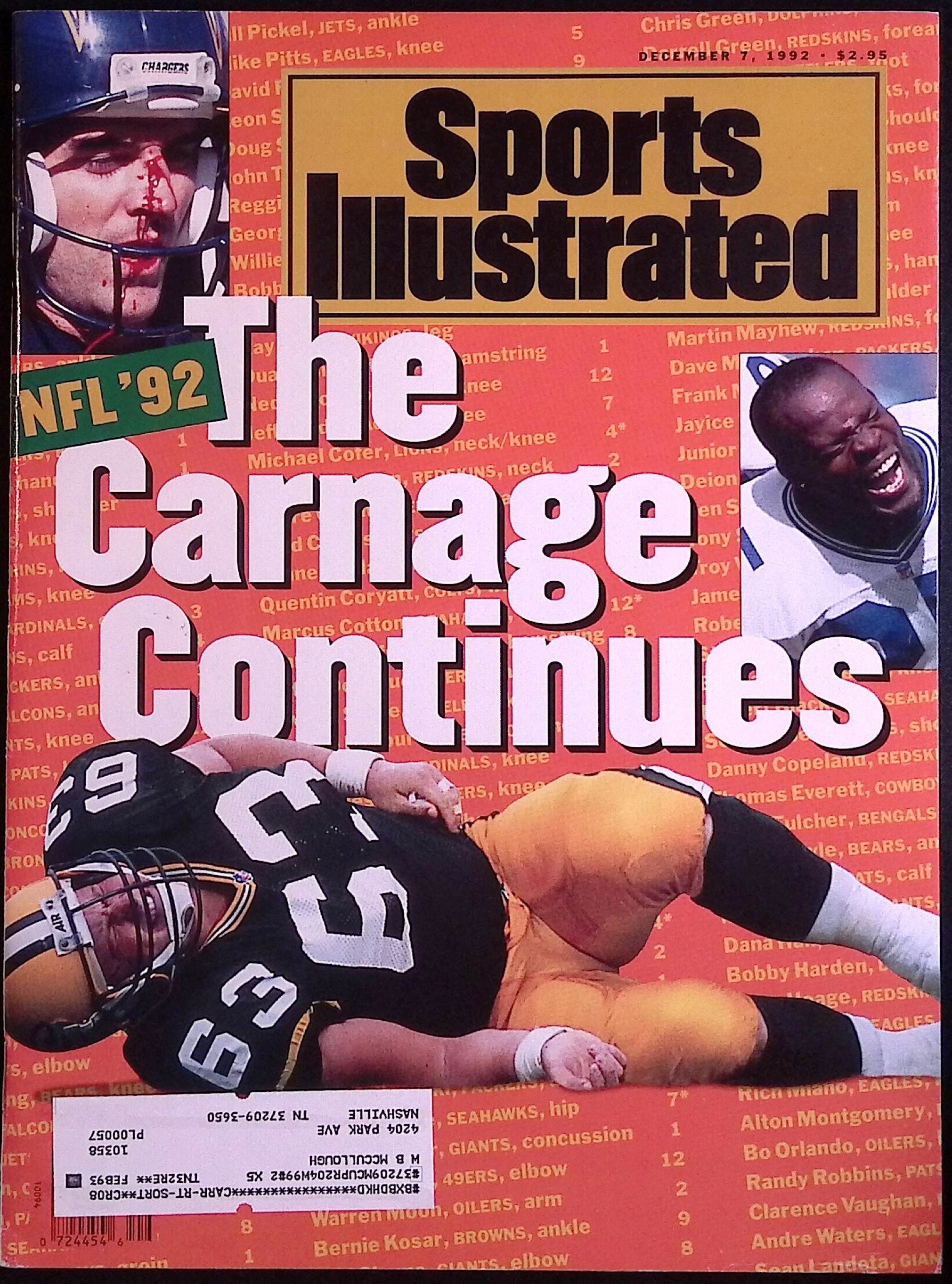 Sports Illustrated December 7, 1992 VF