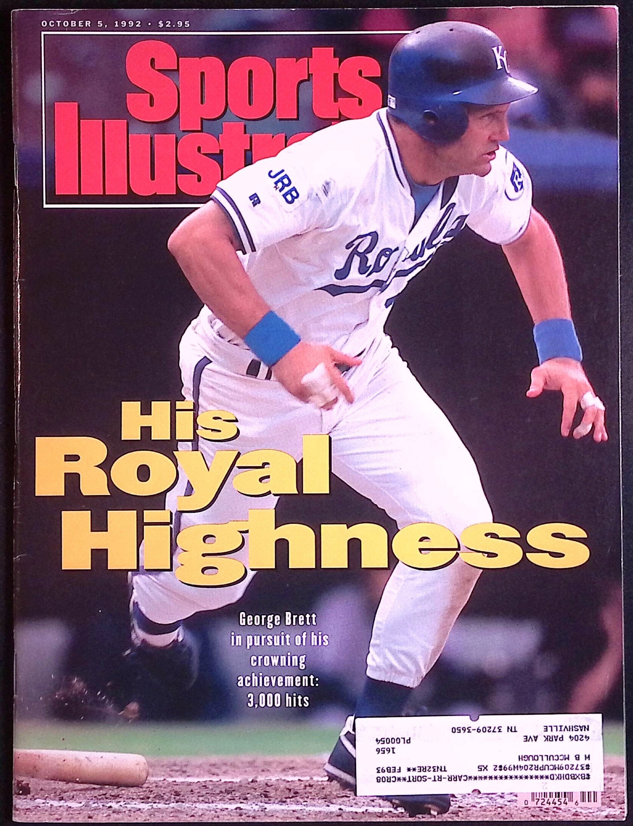 Sports Illustrated October 5, 1992 George Brett VF/NM