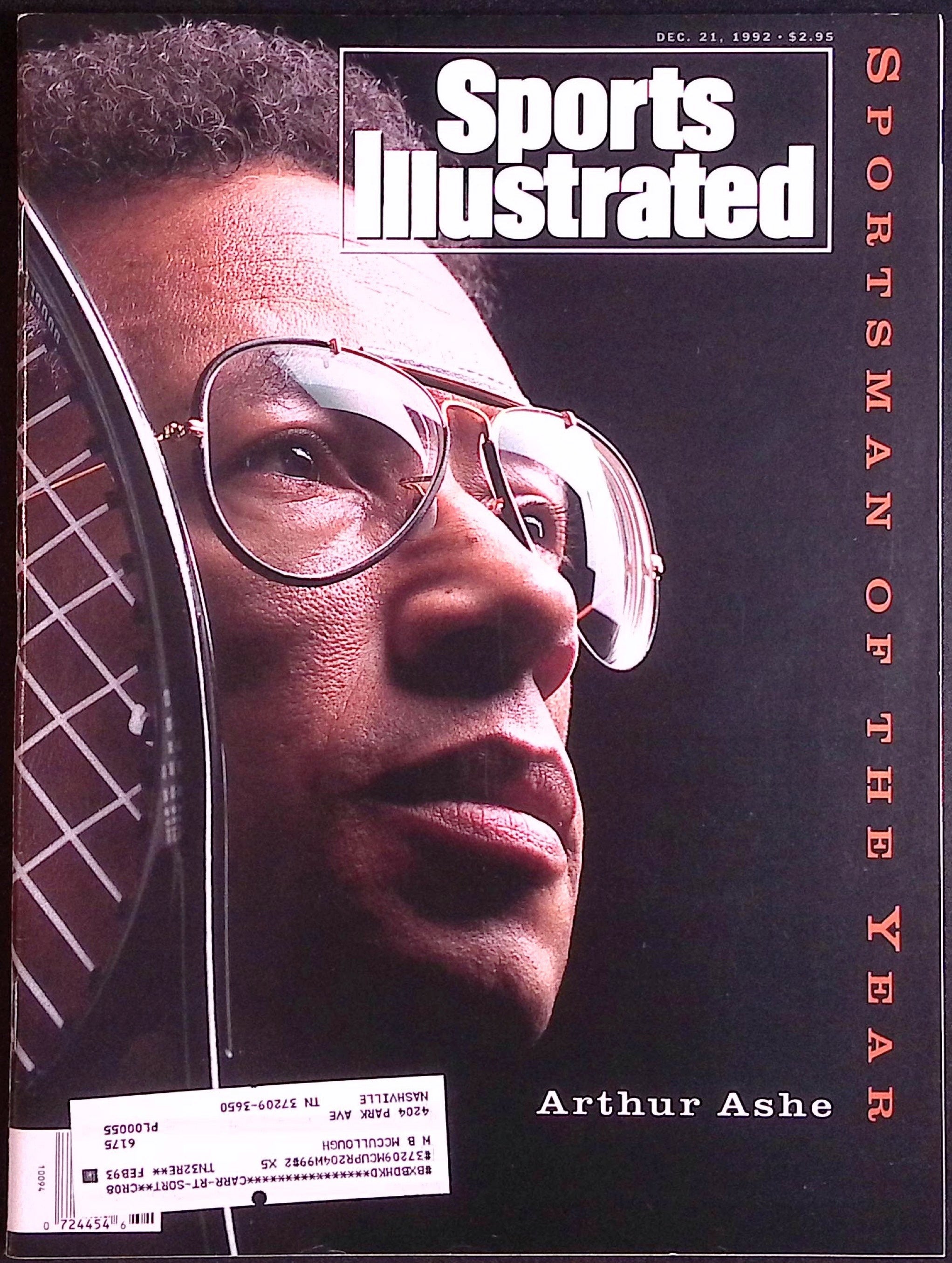 Sports Illustrated December 21, 1992 Arthur Ashe VF/NM