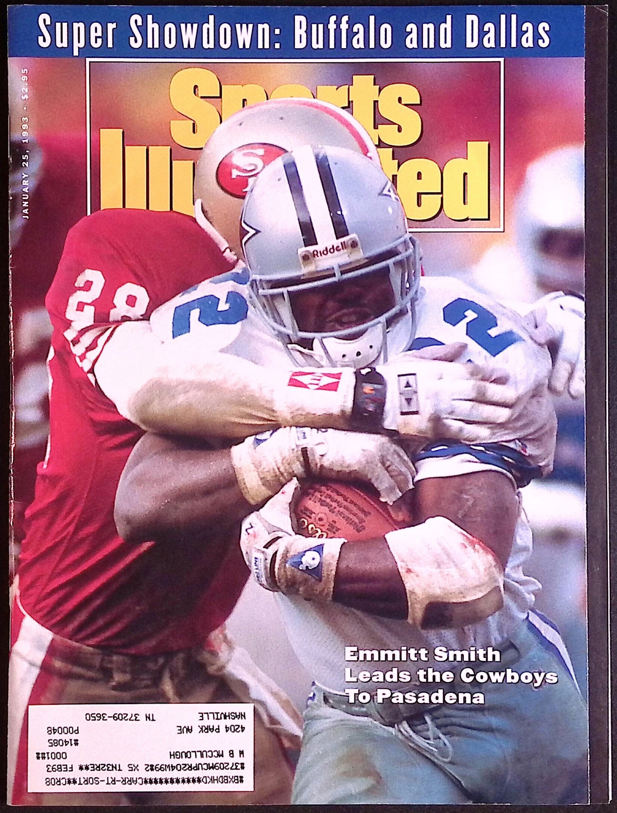 Sports Illustrated January 25, 1993 Emmitt Smith VF/NM