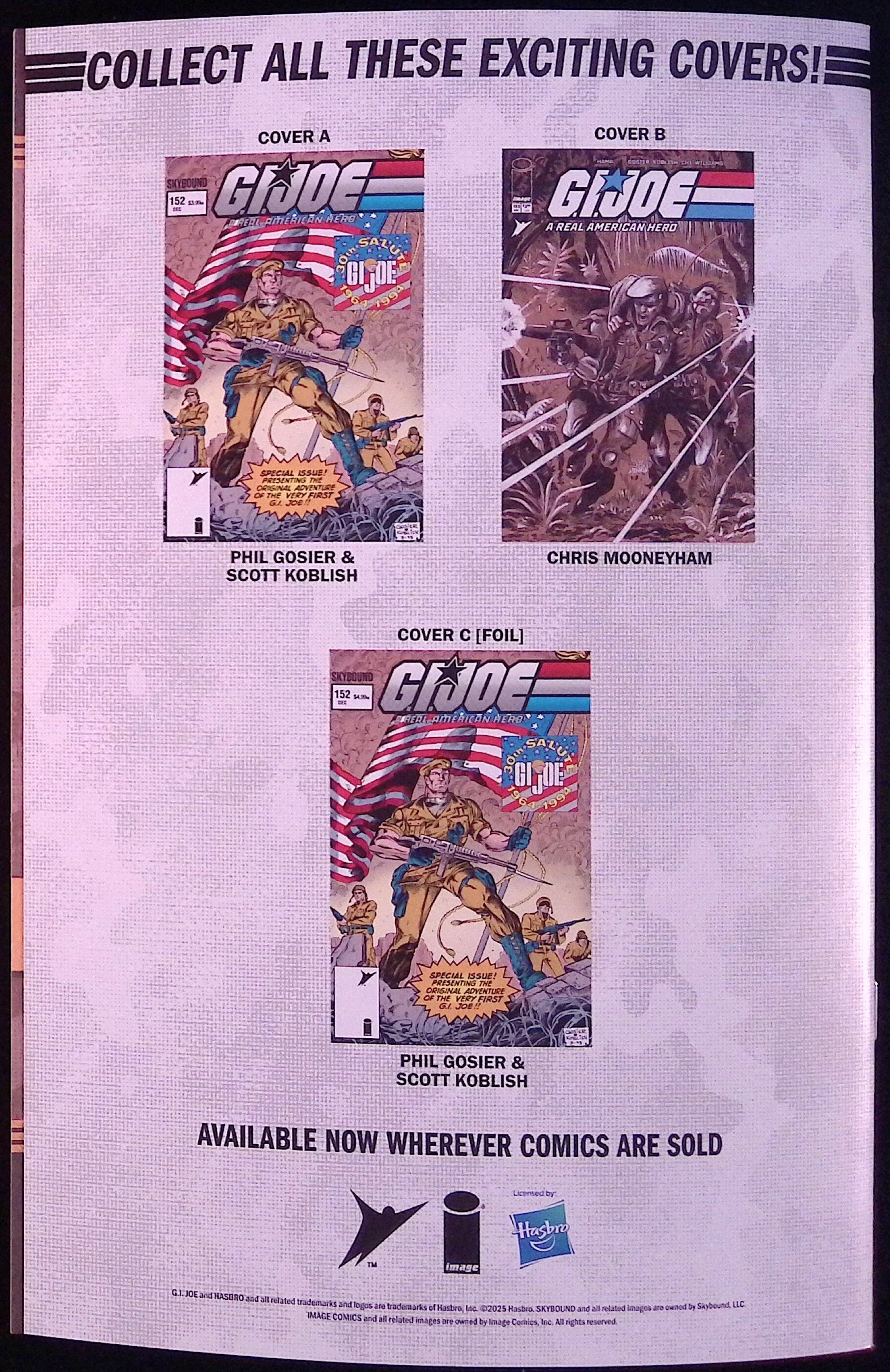 G.I. Joe: A Real American Hero #152 Hama Files Foil Edition Cover C 2025 BN