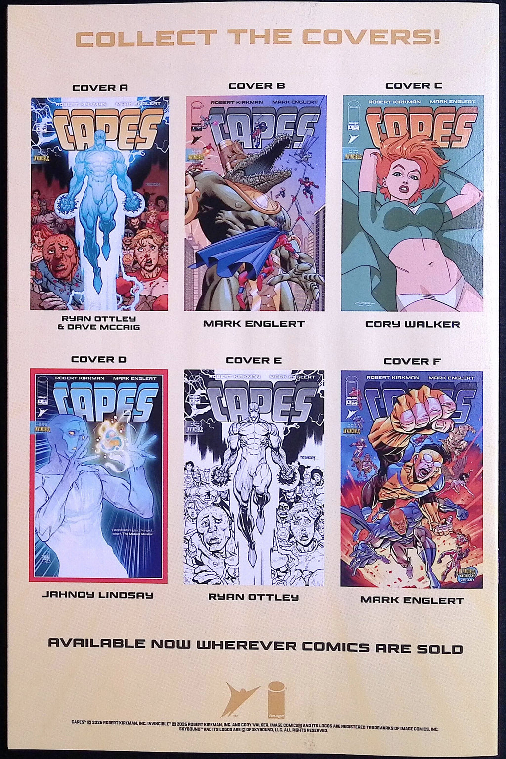 Capes # 5 Mark Englert Invincible Team-Up Variant 2026 BN