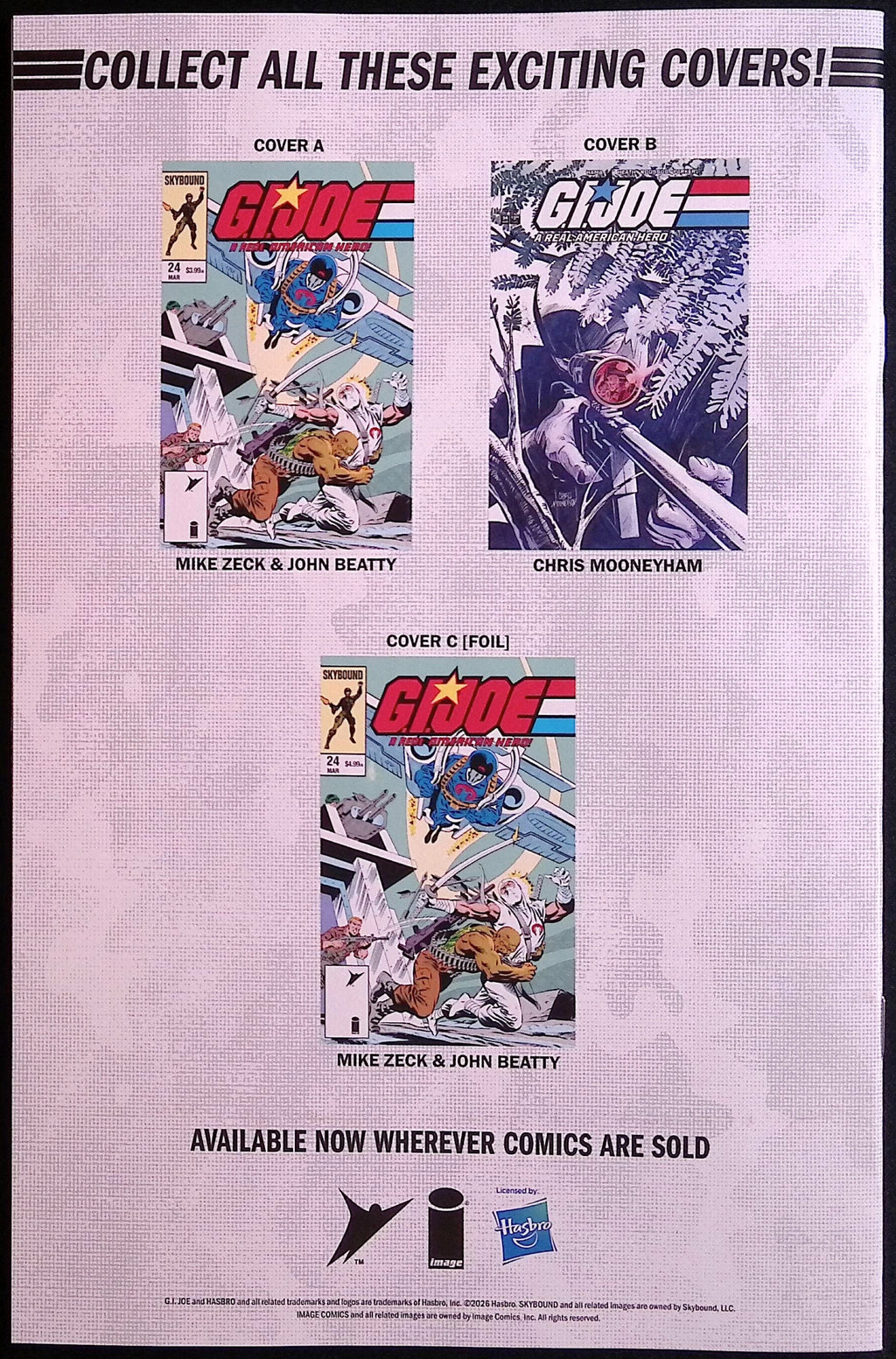 G.I. Joe: A Real American Hero #24 Hama Files Edition Cover B 2026 BN