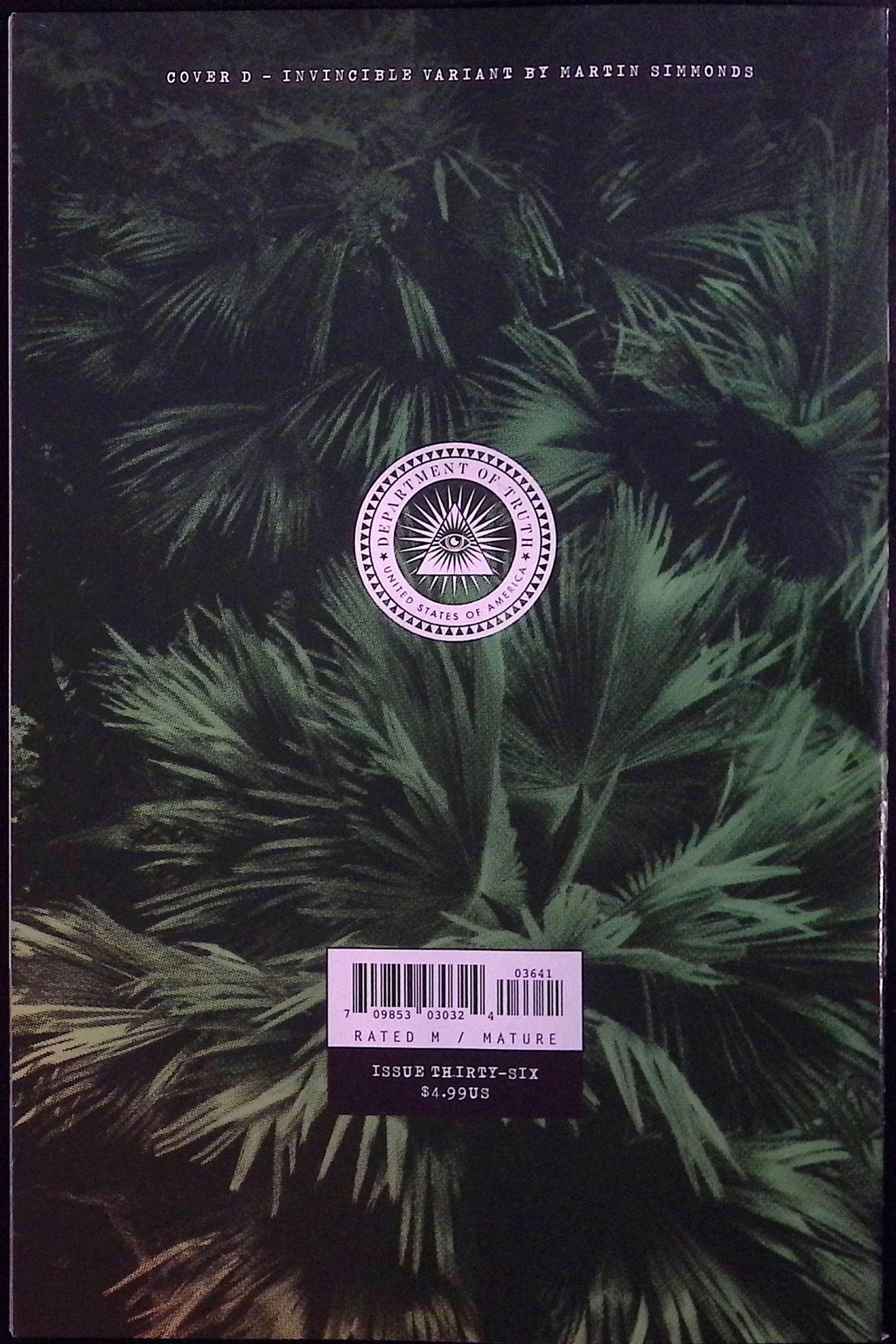 The Department of Truth # 36 Simmonds Invincible Team-Up Variant 2026 BN