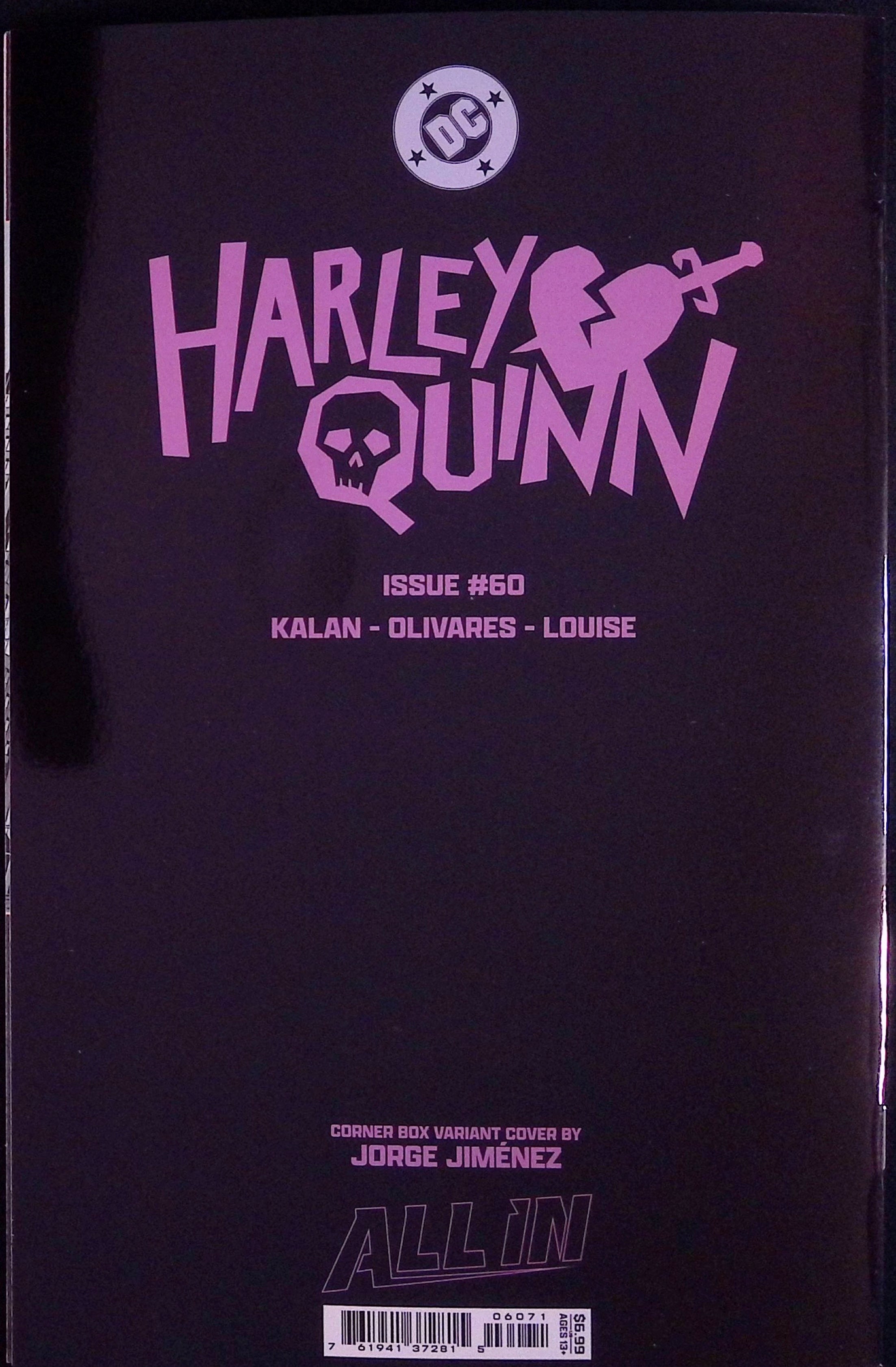 Harley Quinn # 60 Cover G Jiménez Foil Variant First Printing 2026 BN