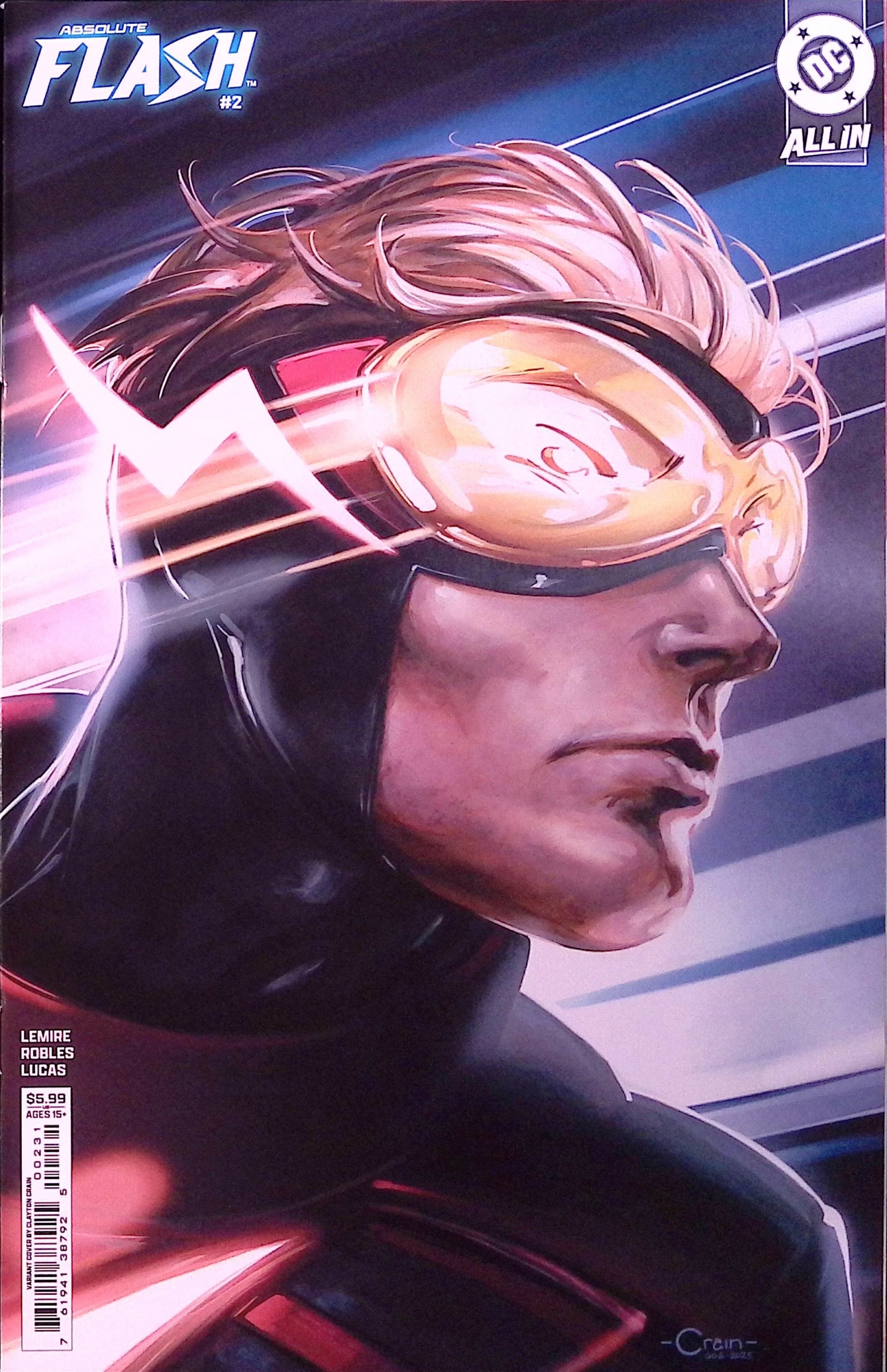 Absolute Flash # 2 Cover D Crain Variant First Printing 2025 BN