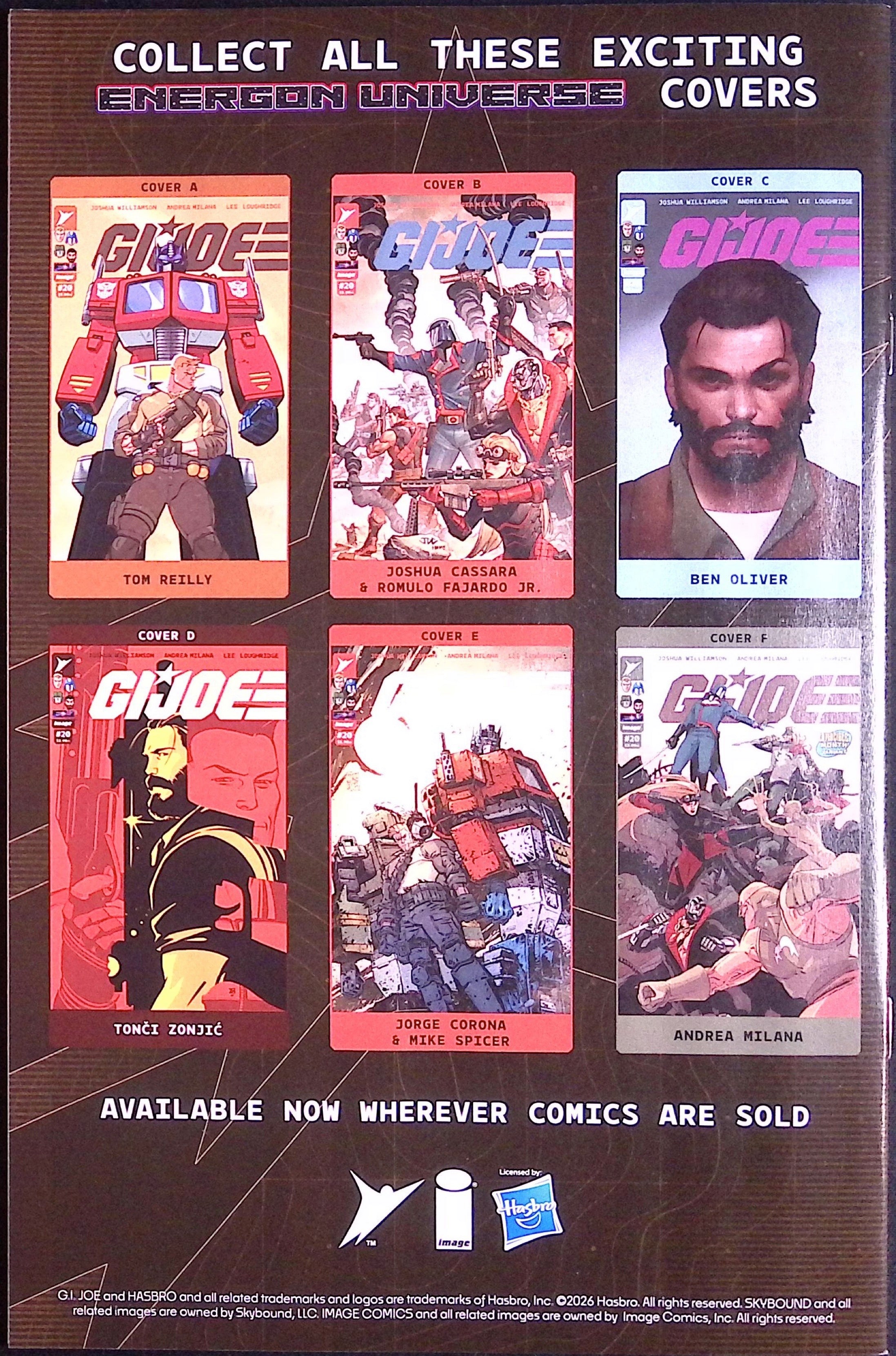 G.I. Joe # 20 Cover B Cassara Variant First Printing 2026 BN