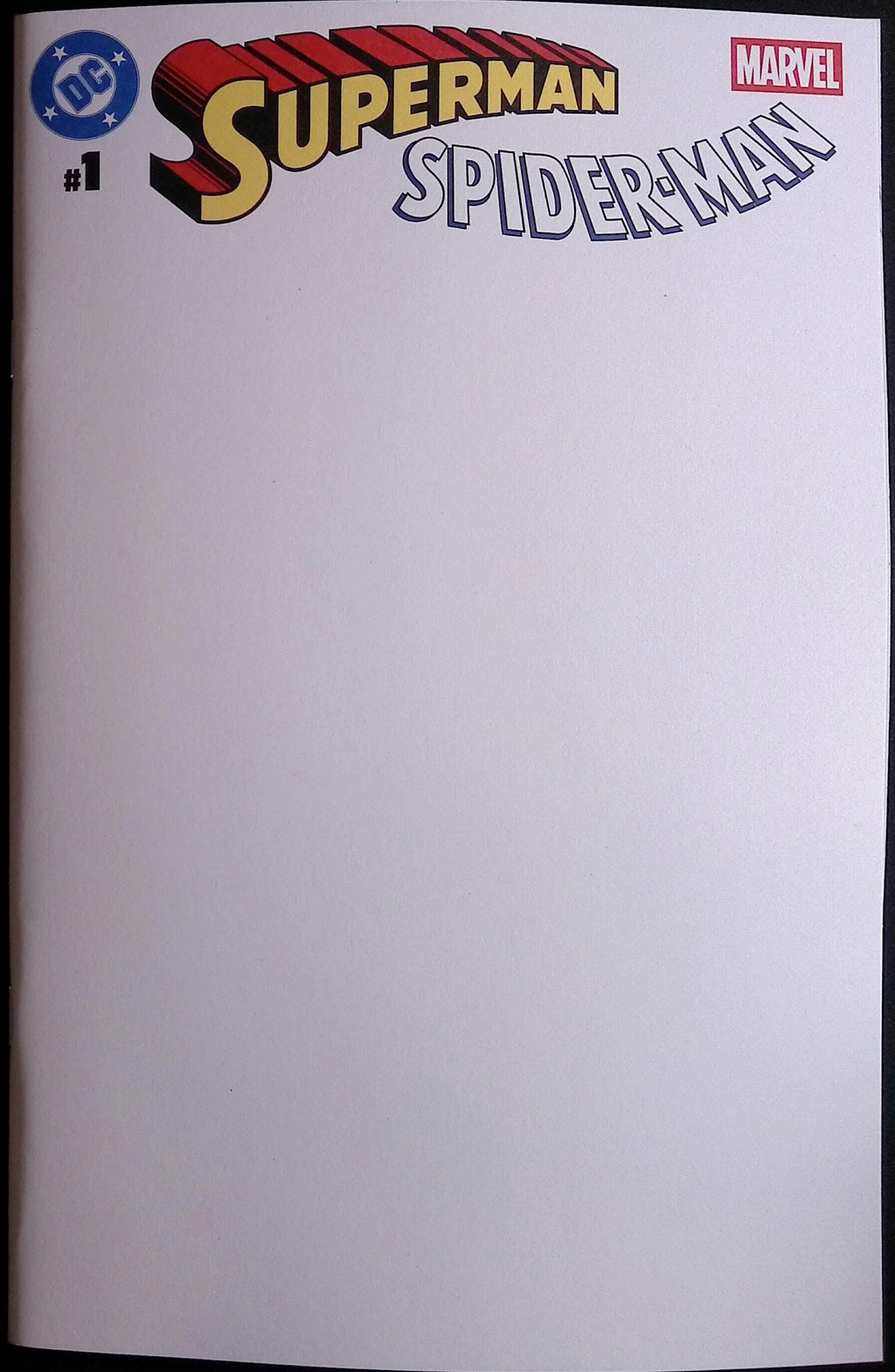 Superman / Spider-Man # 1 Cover Z Blank Variant 2026 BN
