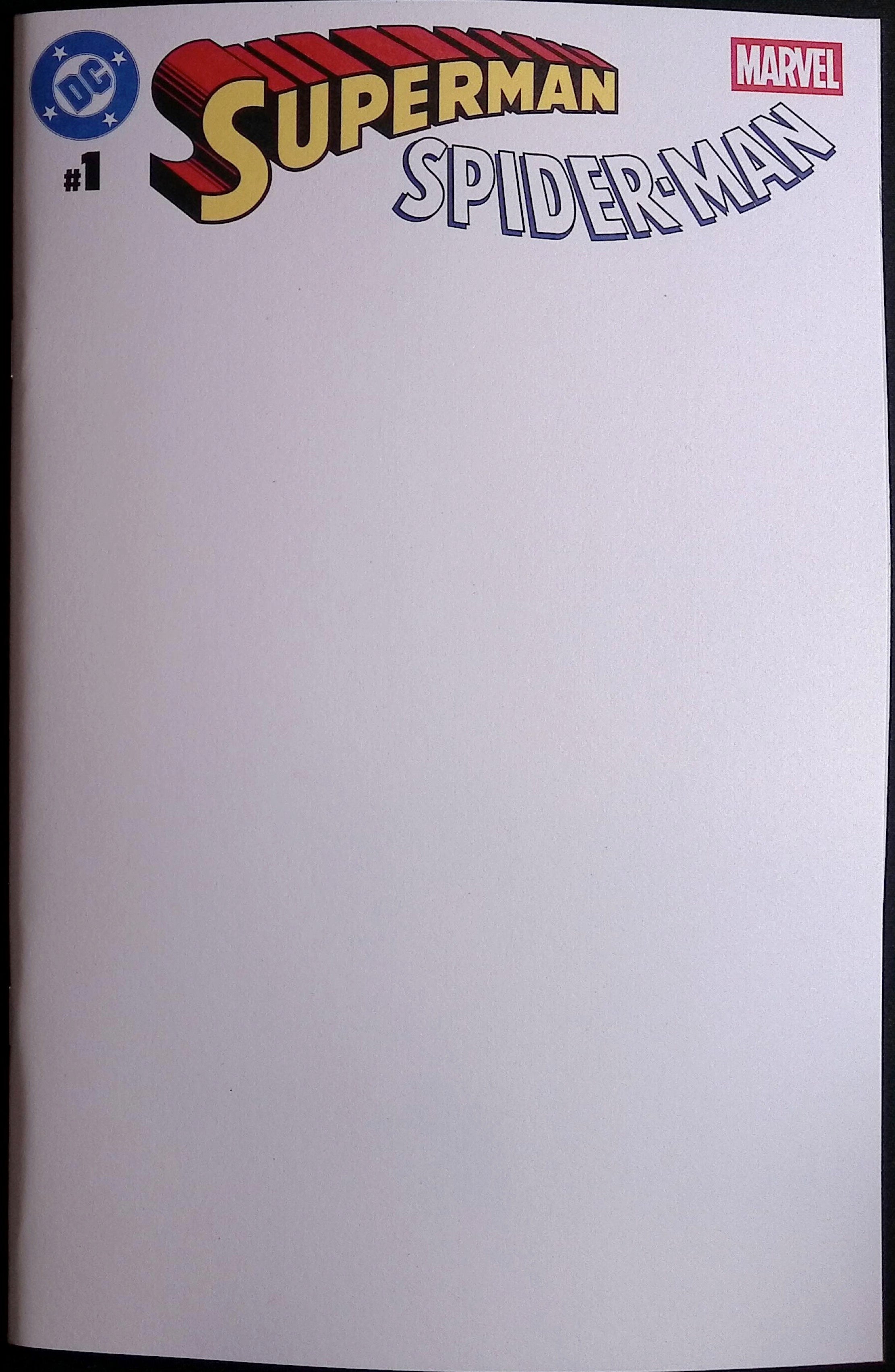 Superman / Spider-Man # 1 Cover Z Blank Variant 2026 BN