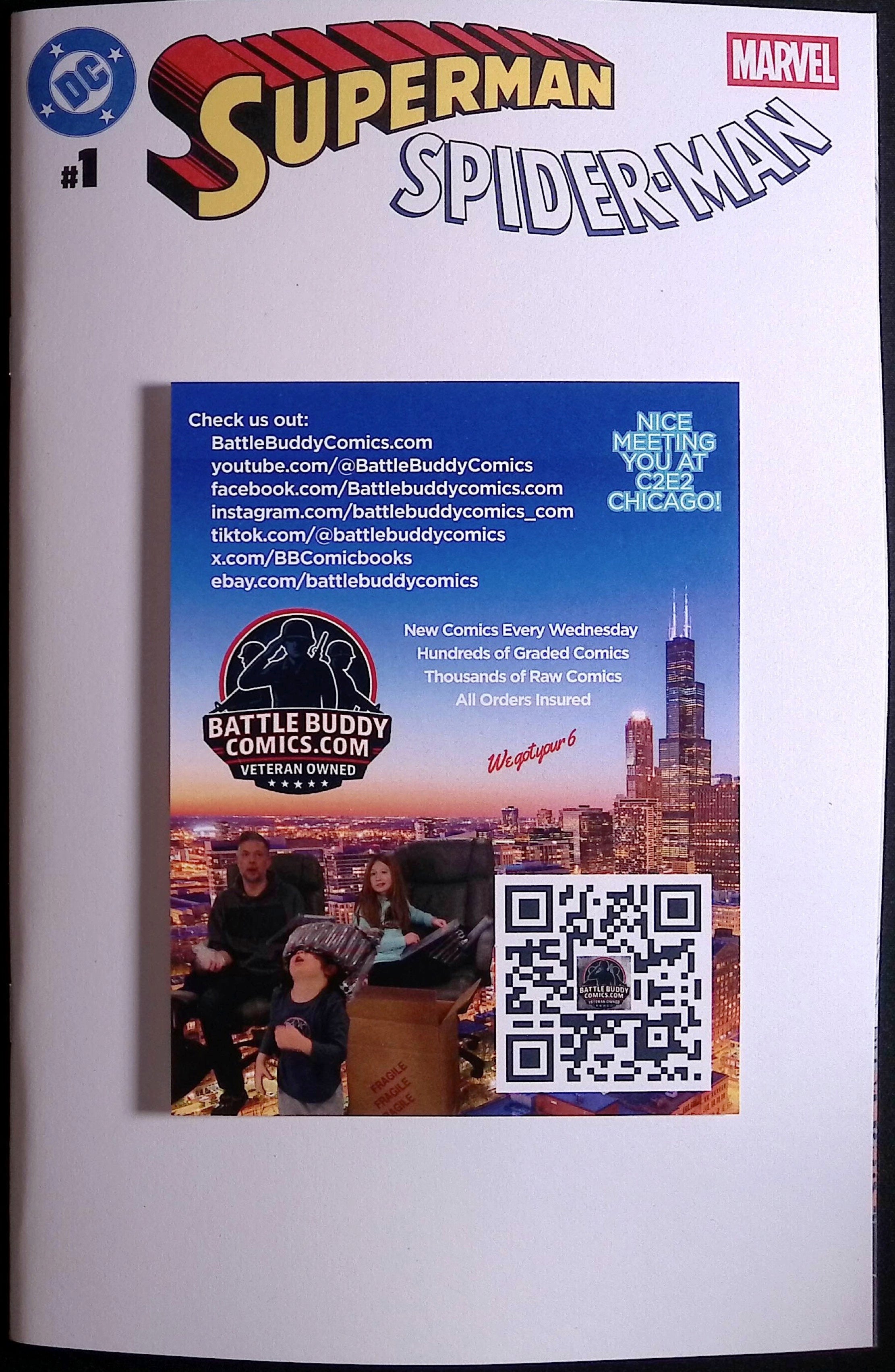 Superman / Spider-Man # 1 Cover Z Blank Variant 2026 BN