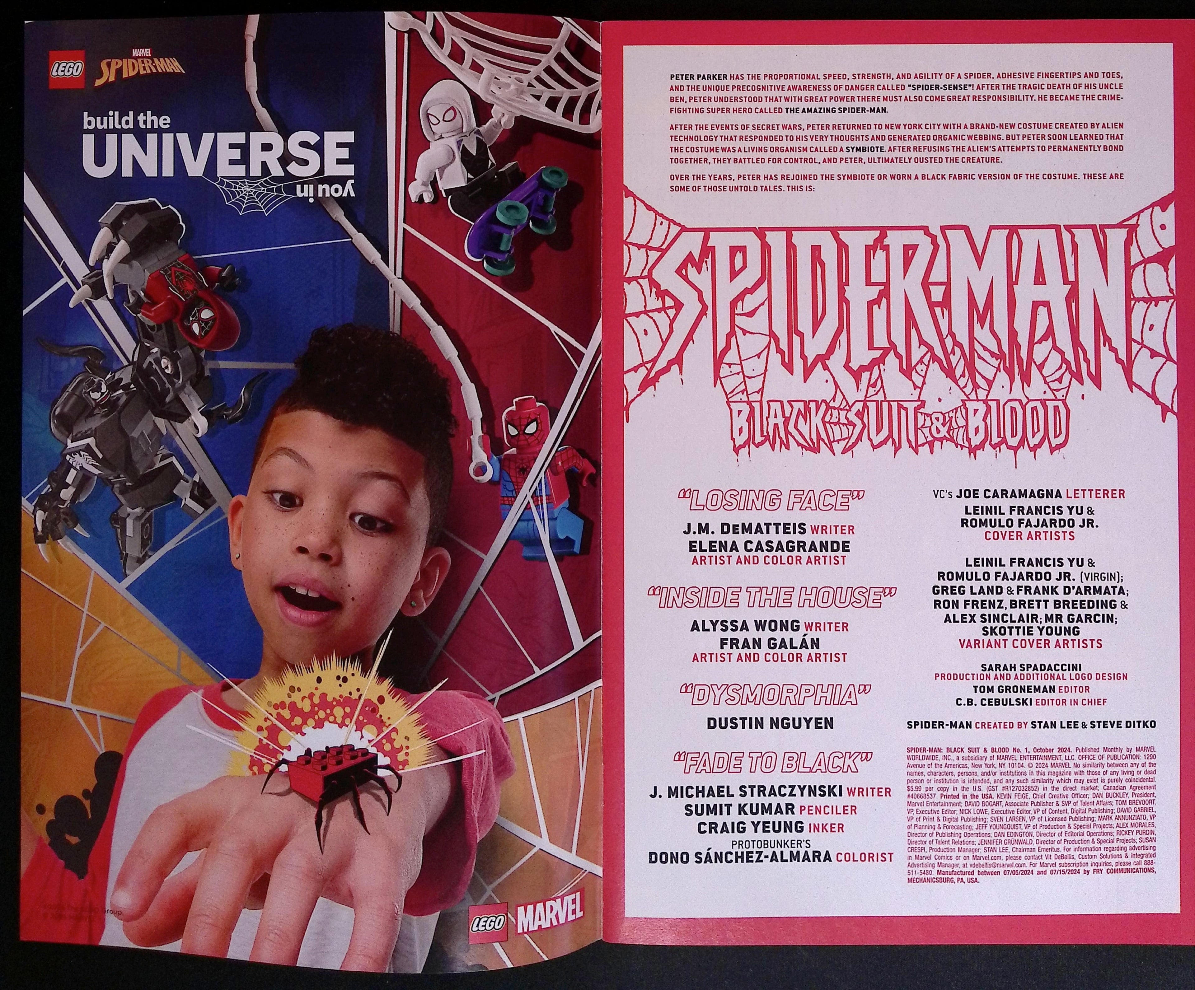 Spider-Man: Black Suit & Blood # 1 2024 NM-