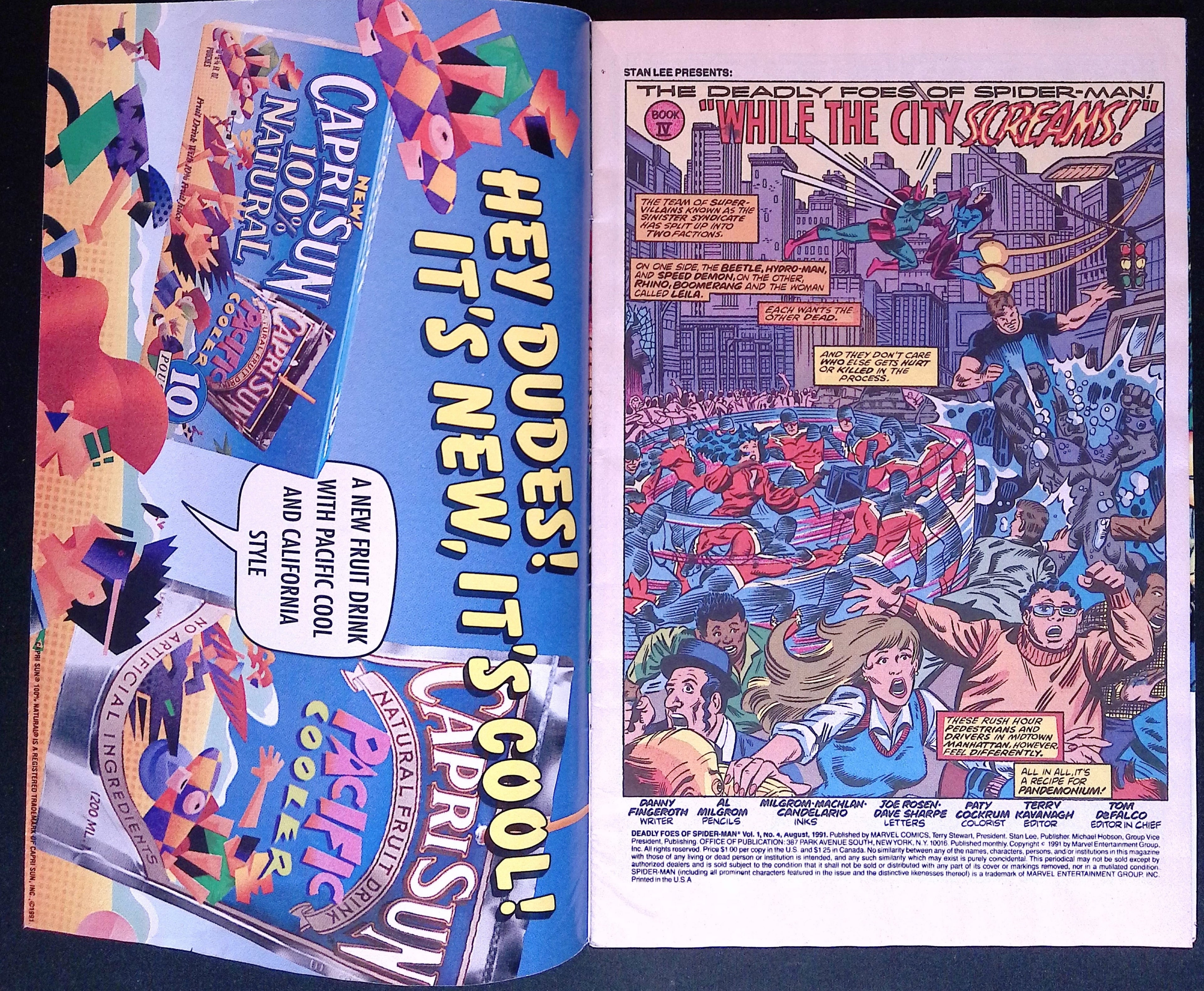 Deadly Foes of Spider-Man # 4 1991 FN