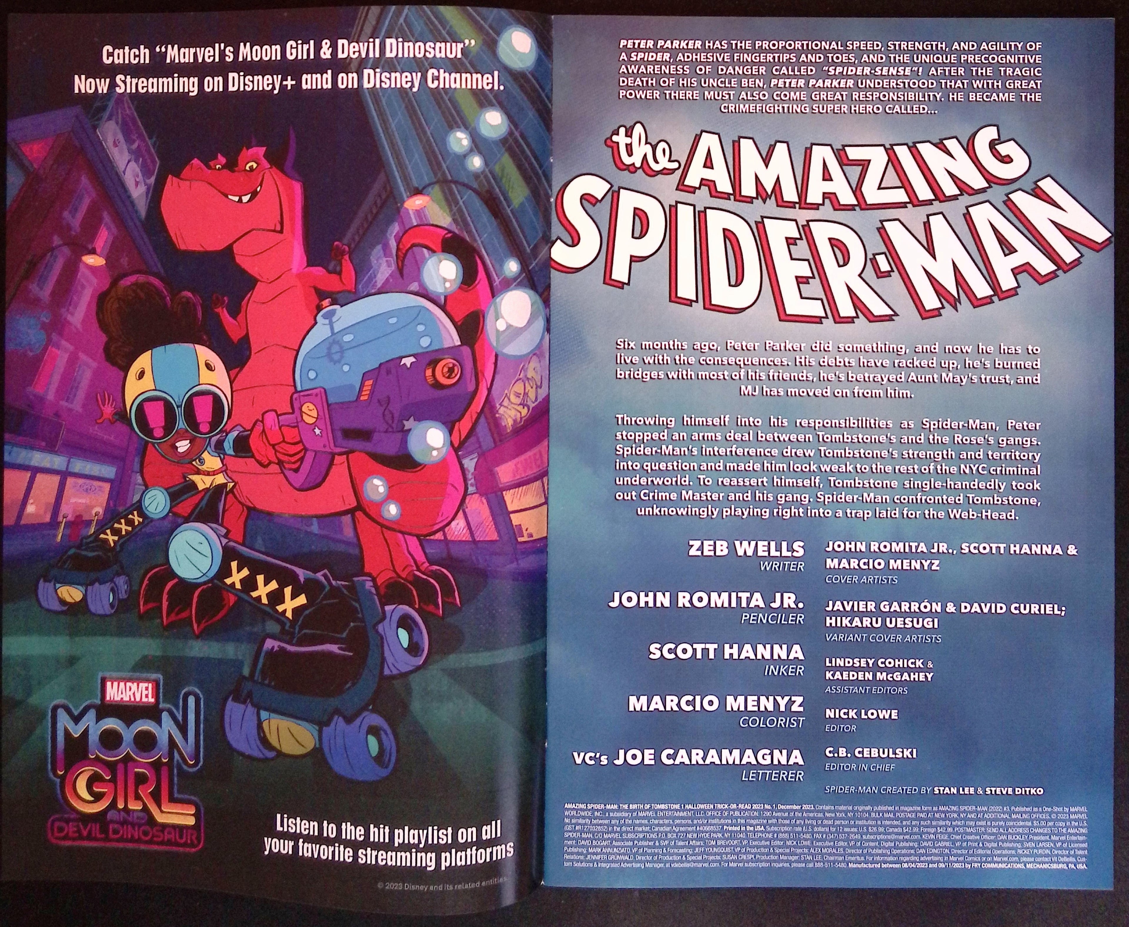 Amazing Spider-Man: The Birth of Tombstone # 1 2023 NM