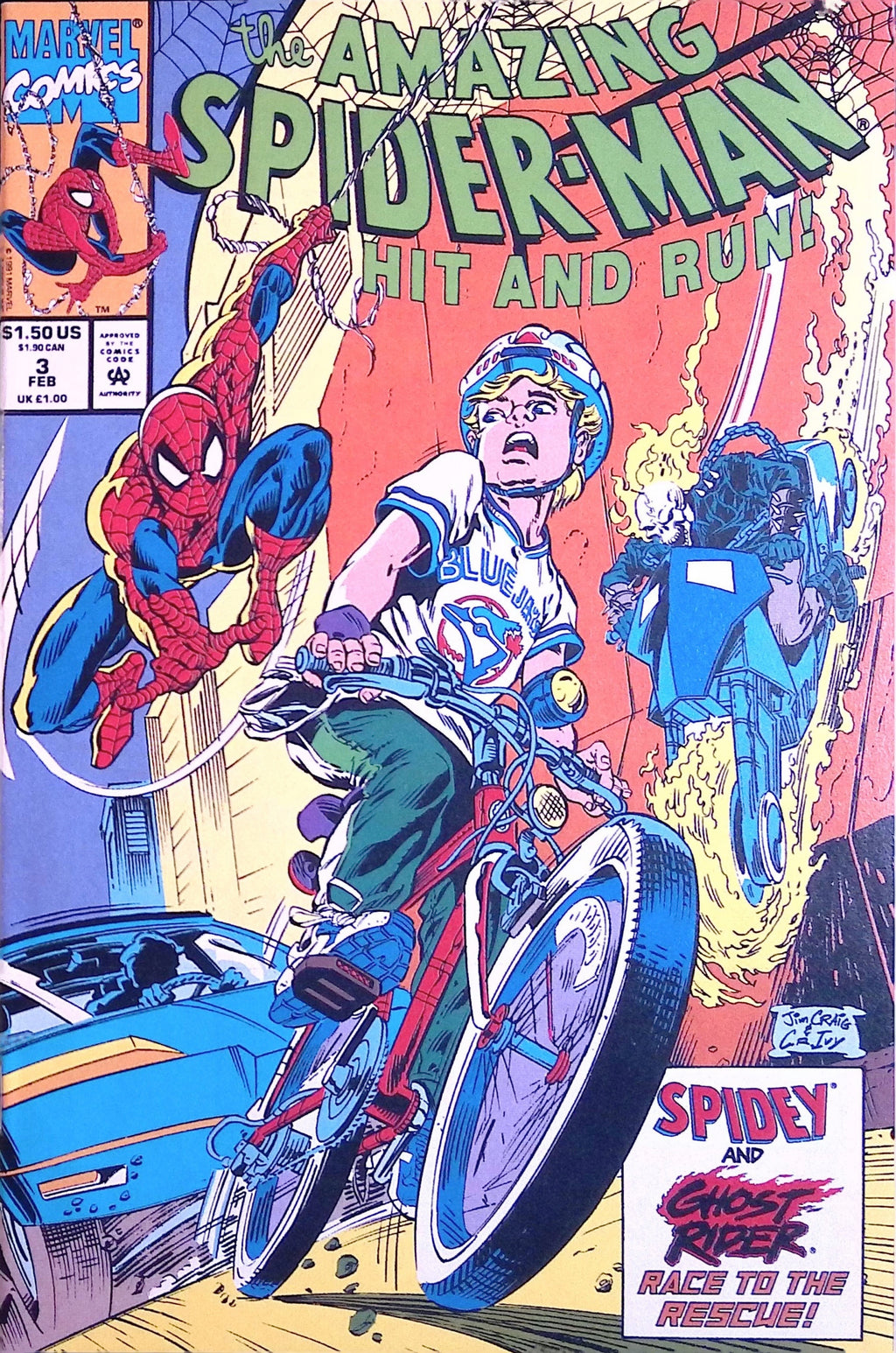 The Amazing Spider-Man: Hit and Run # 3 1991 NM-