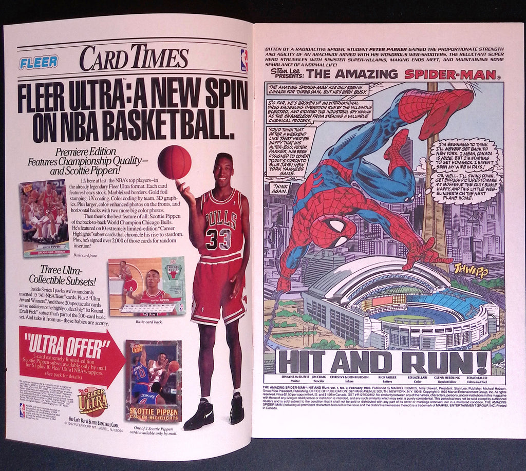 The Amazing Spider-Man: Hit and Run # 3 1991 NM-