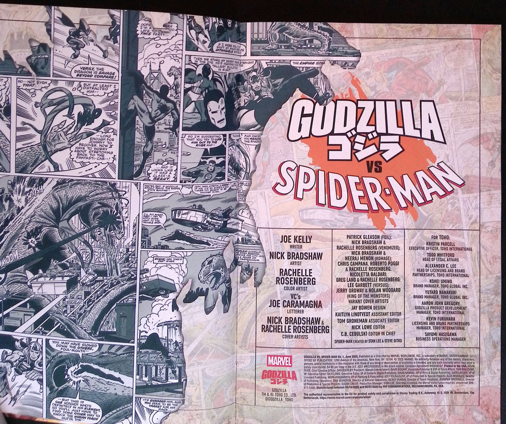 Godzilla vs. Spider-Man # 1 Gleason Foil Variant 2025 NM-