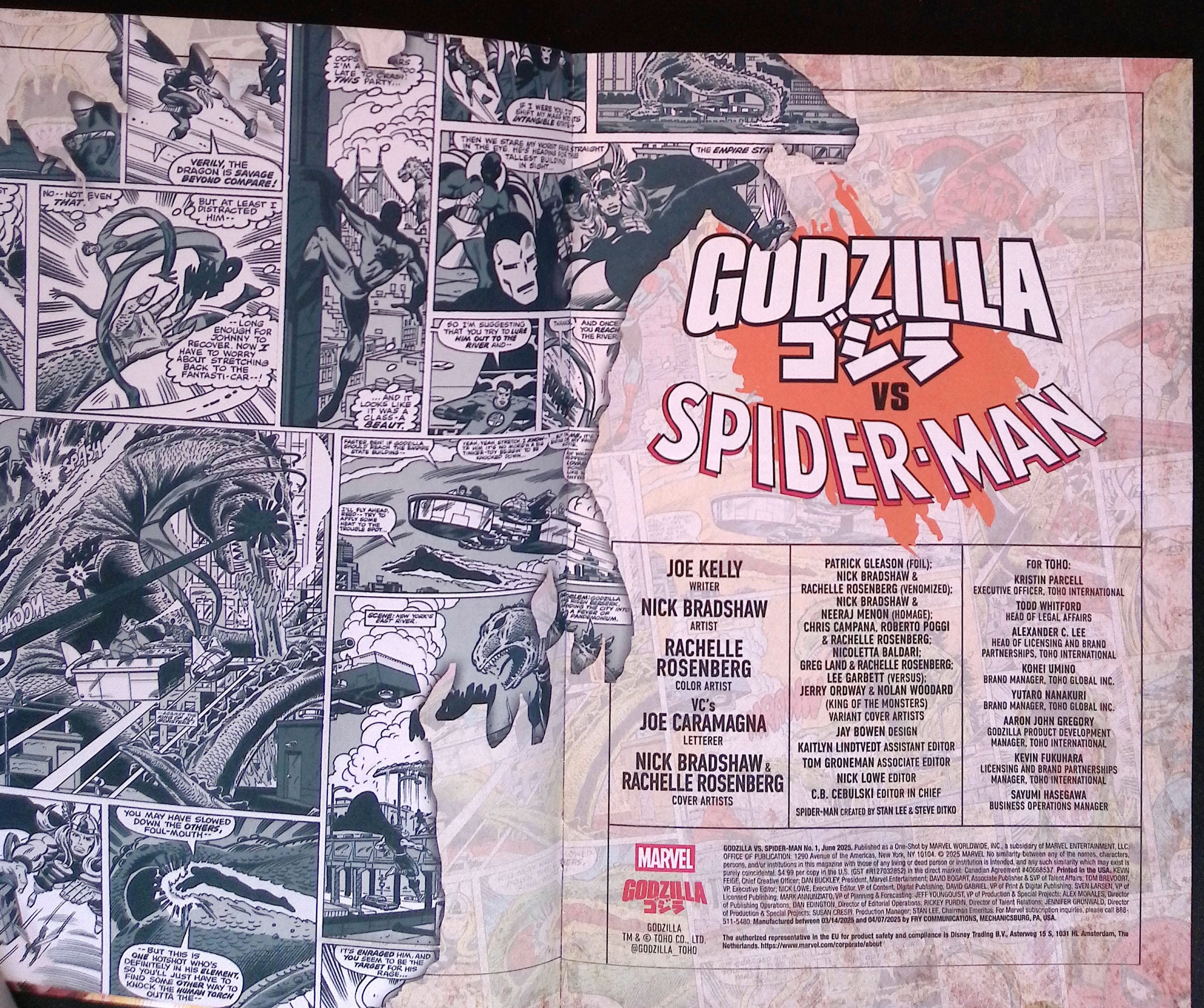 Godzilla vs. Spider-Man # 1 Gleason Foil Variant 2025 NM-