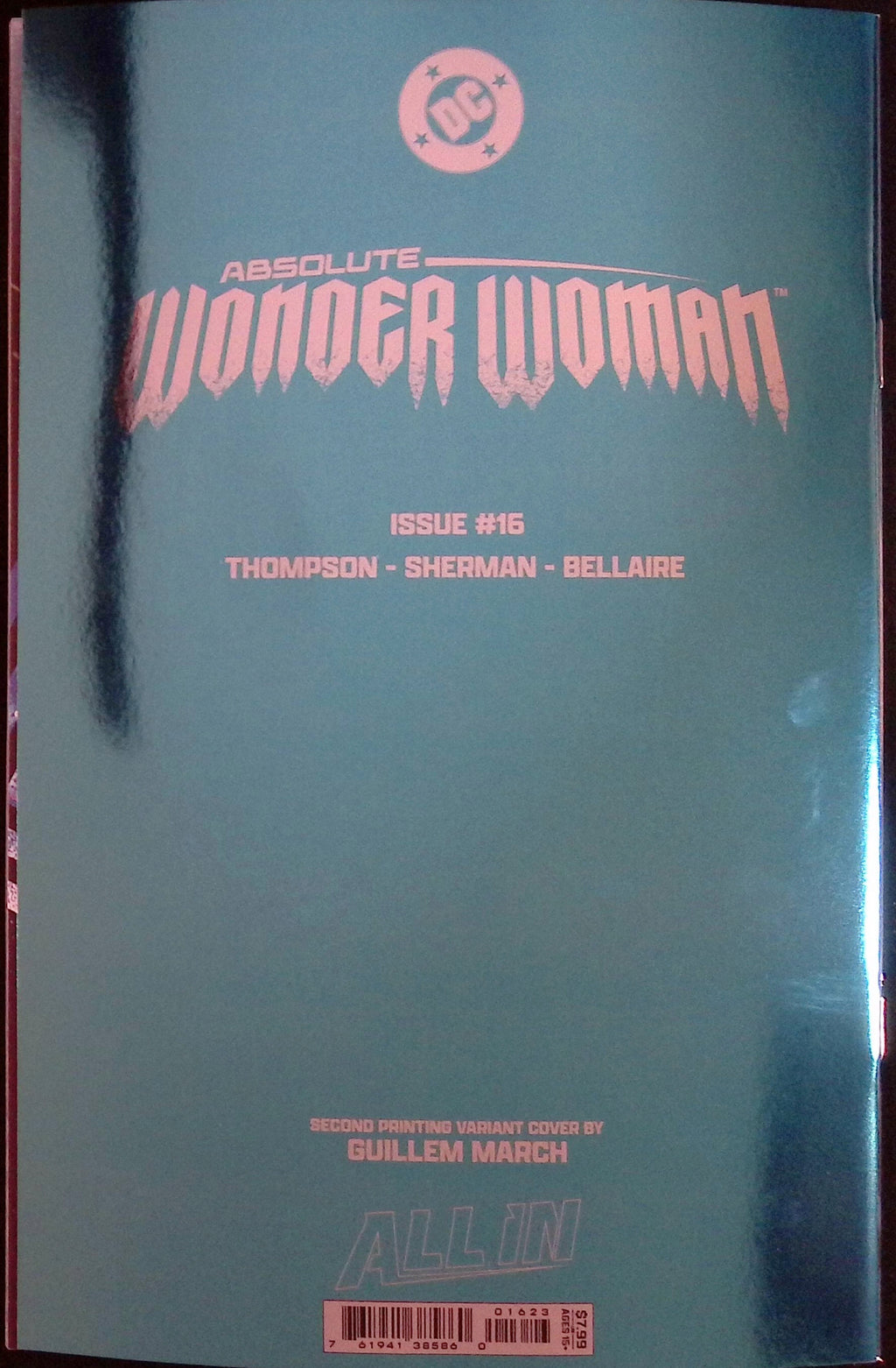 Absolute Wonder Woman # 16 Cover B March Foil Variant Second Printing 2026 BN