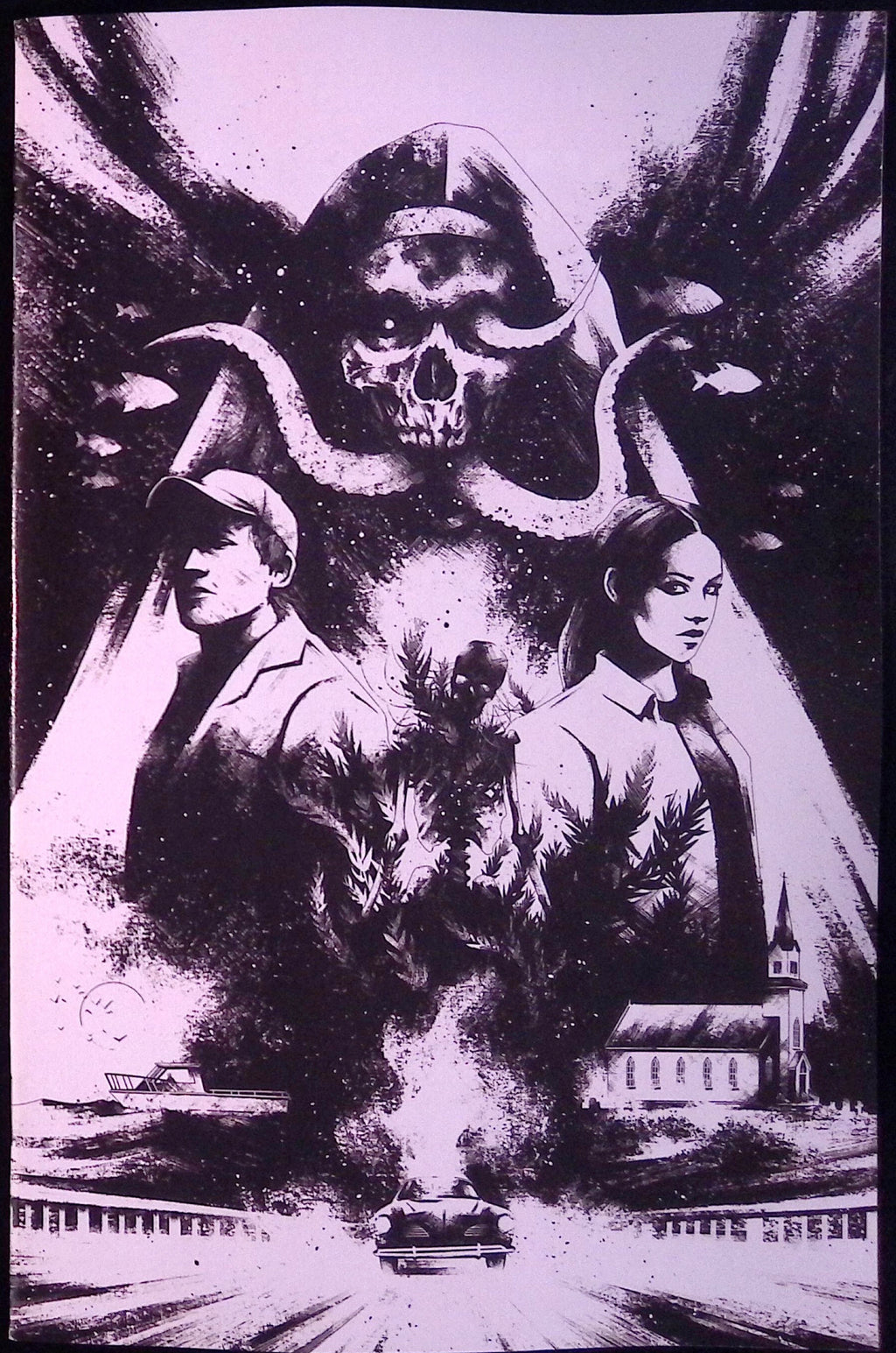 Estuary: A Ghost Story #1 1:20 Cover E House B&W Variant First Printing 2026 BN