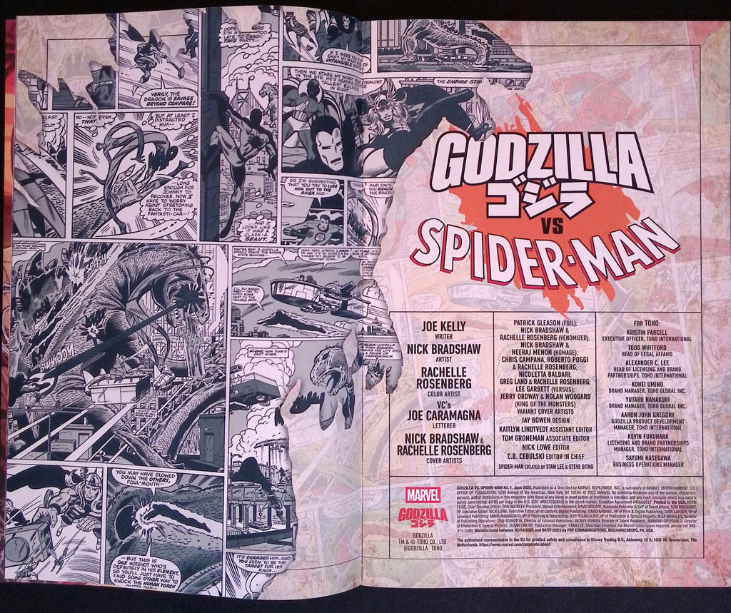Godzilla vs. Spider-Man # 1 Cover A First Printing 2025 NM