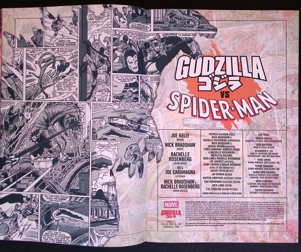 Godzilla vs. Spider-Man # 1 Cover A First Printing 2025 NM