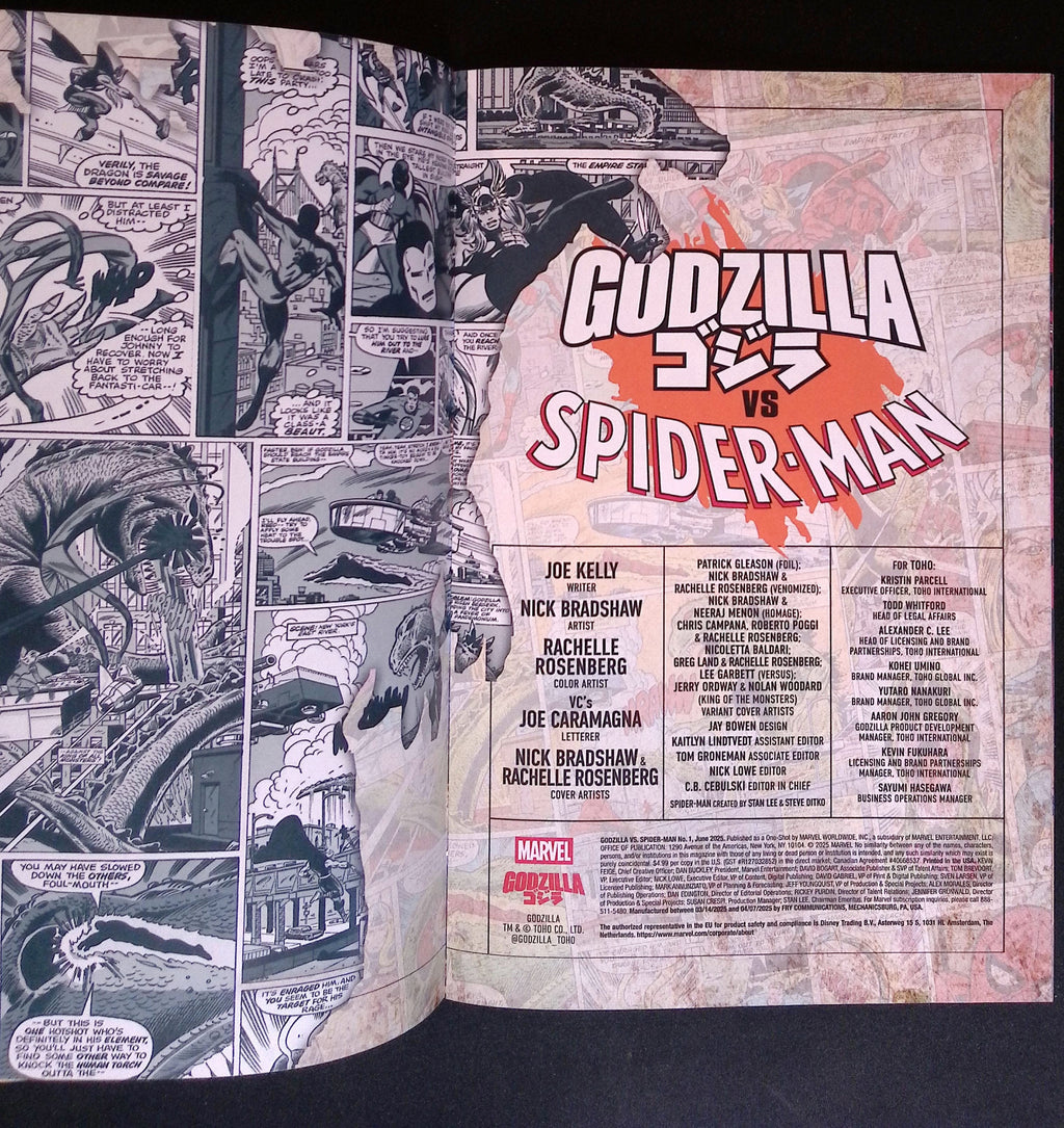 Godzilla vs. Spider-Man # 1 Gleason Foil Variant 2025 NM