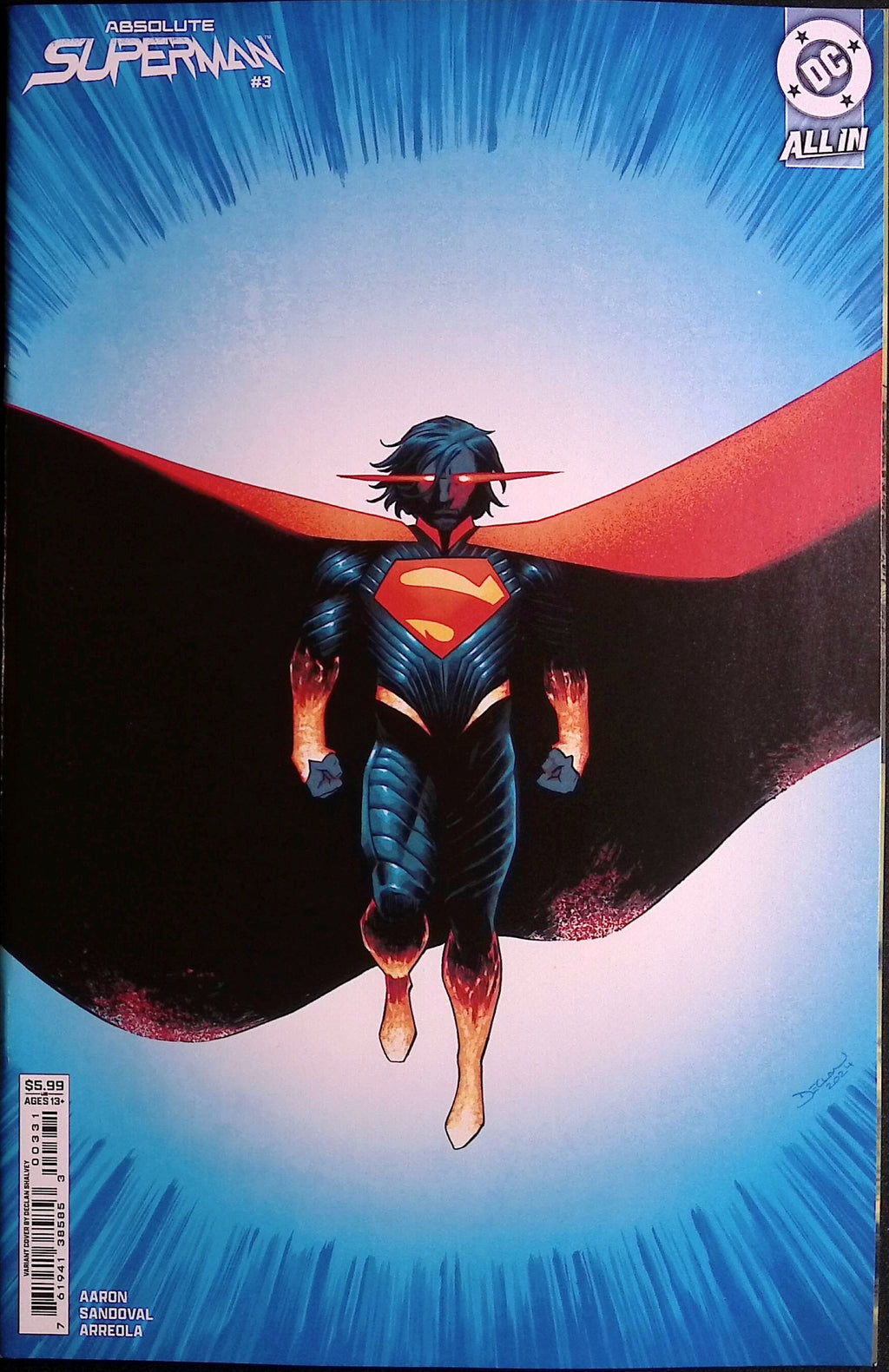 Absolute Superman # 3 Cover B Shalvey Variant First Printing 2025 BN