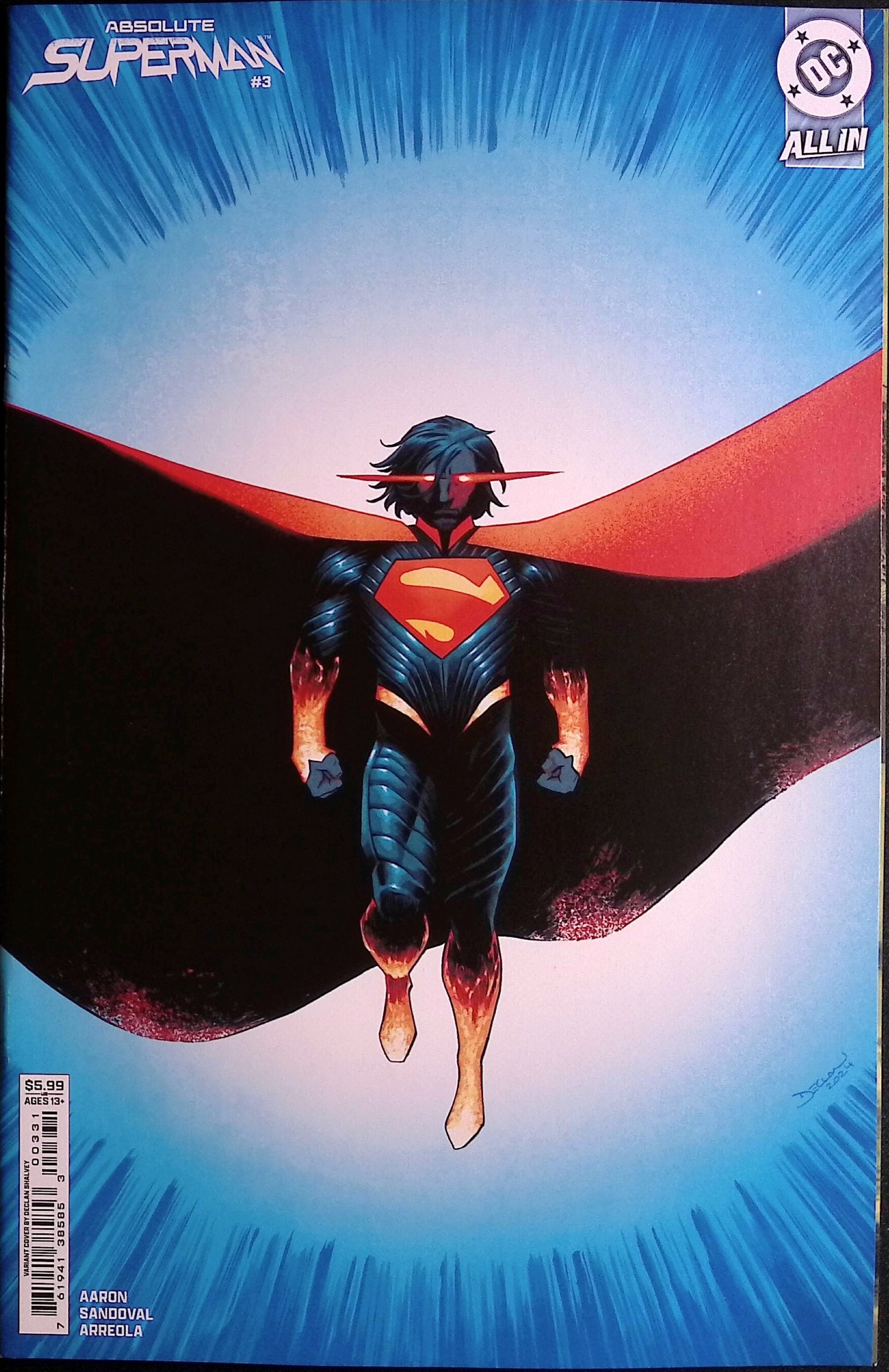 Absolute Superman # 3 Cover B Shalvey Variant First Printing 2025 BN