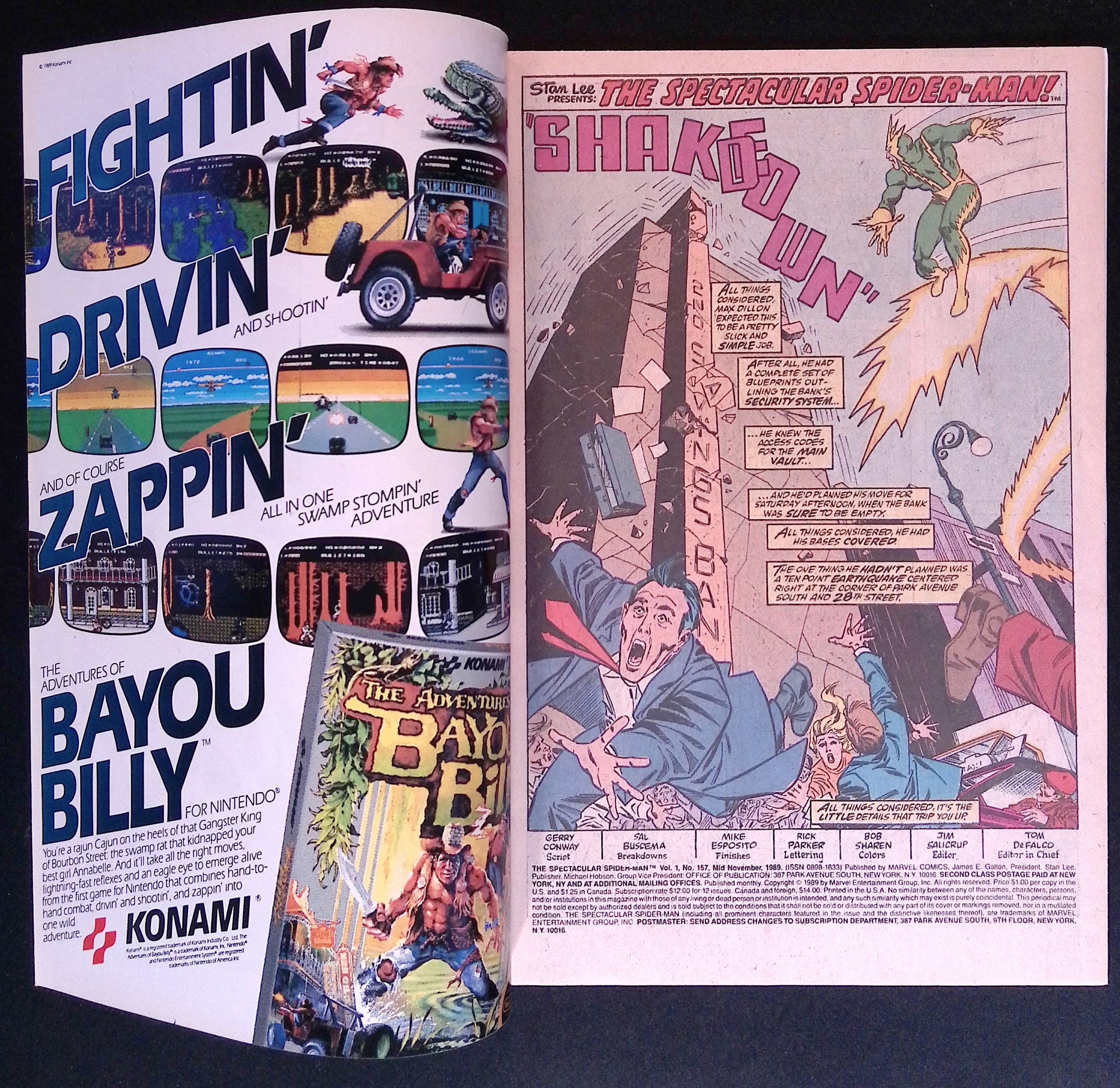 The Spectacular Spider-Man # 157 1989 VF/NM